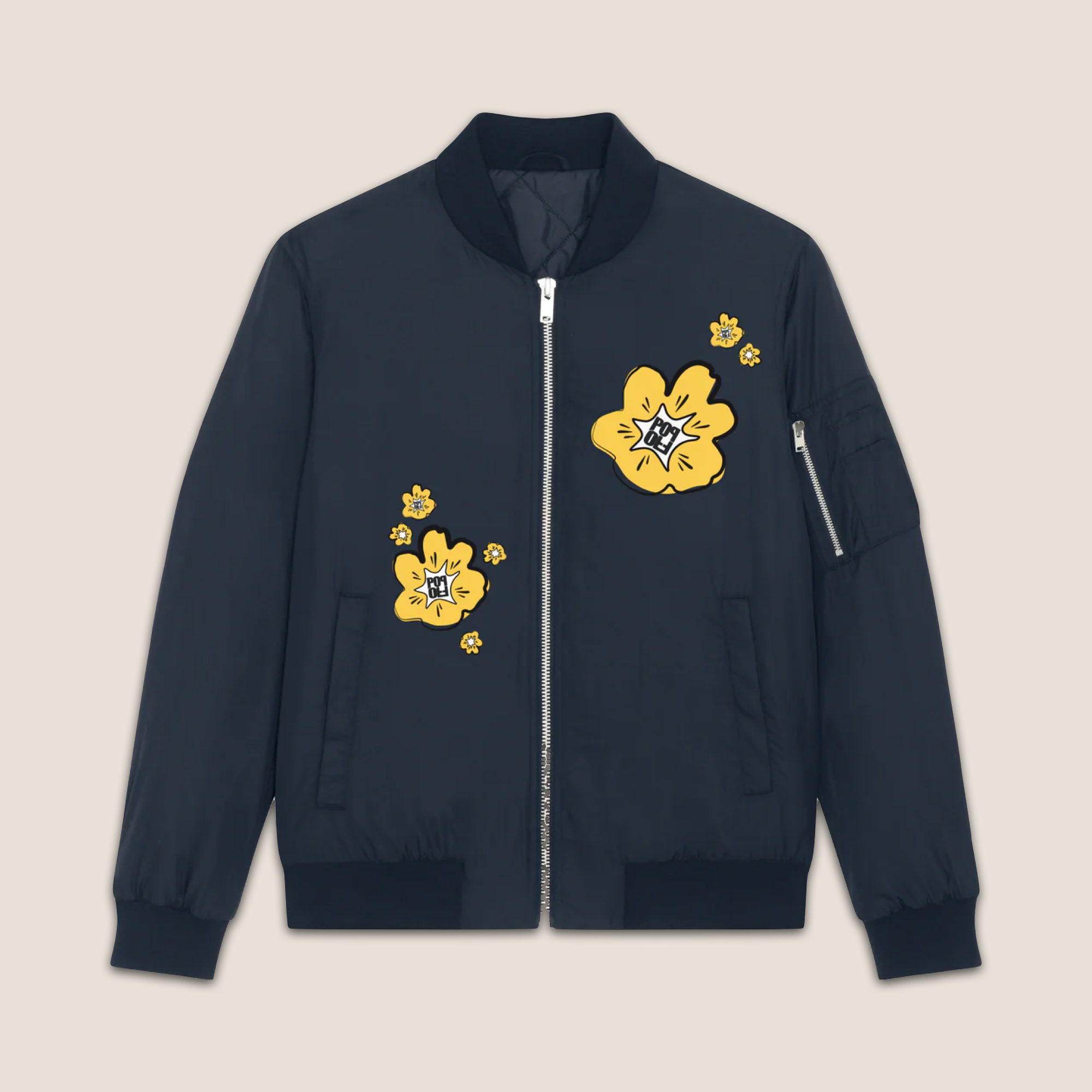 THE POWER POP BOMBER JACKET // midnight & yellow