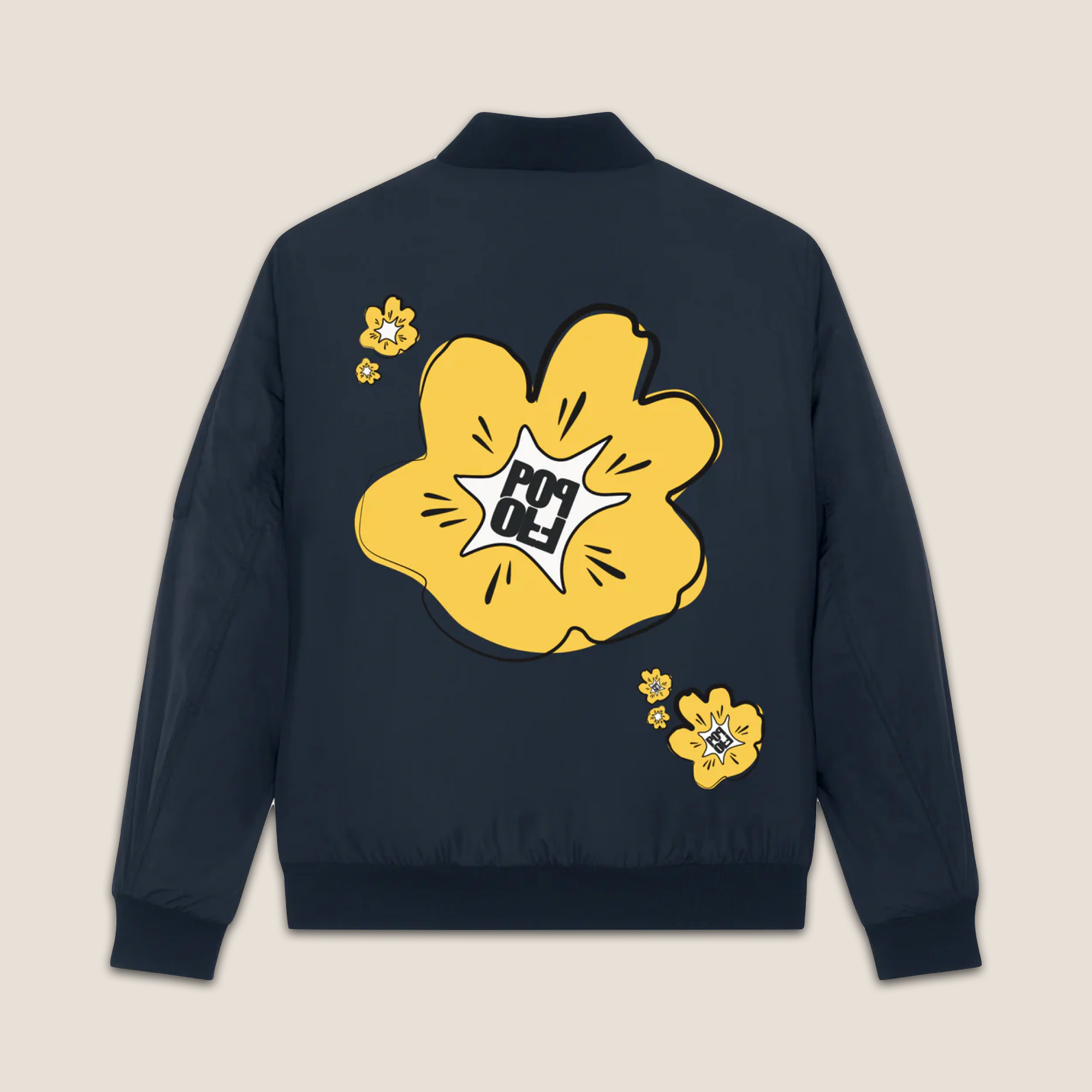 THE POWER POP BOMBER JACKET // midnight & yellow