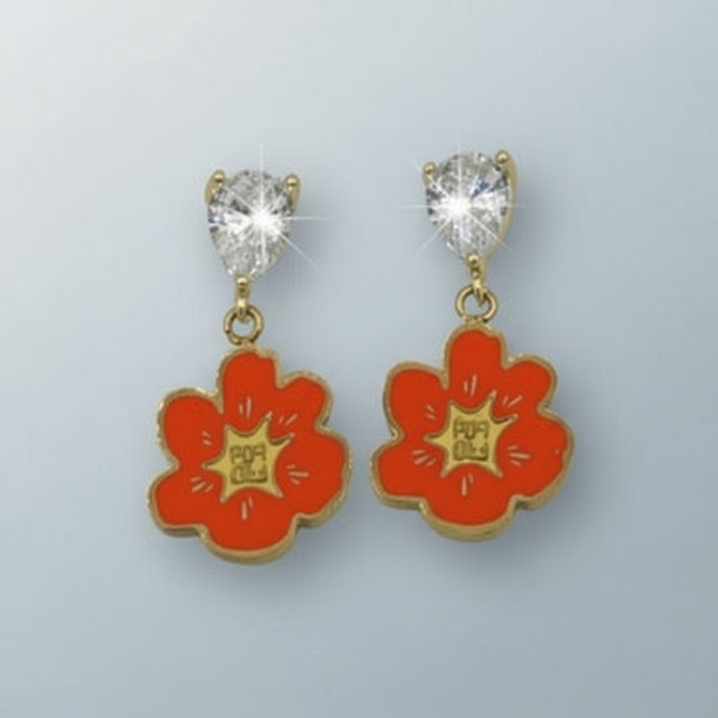 THE POWER POP SHINE EARRING // RED