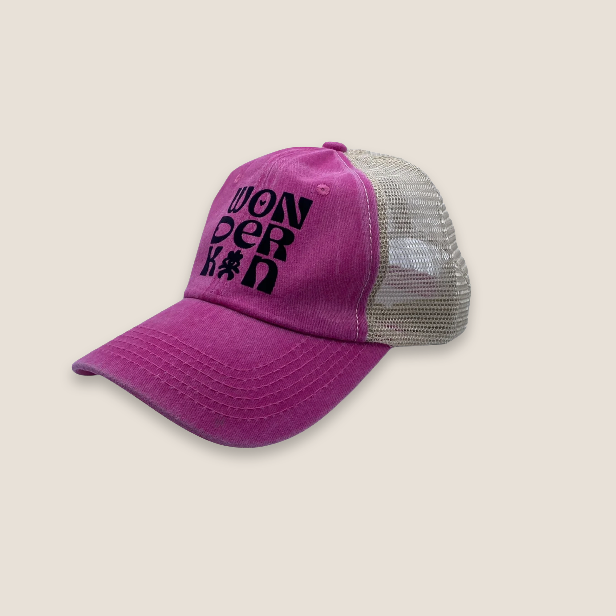 THE POP MESH BASEBALL CAP // Pink & Black