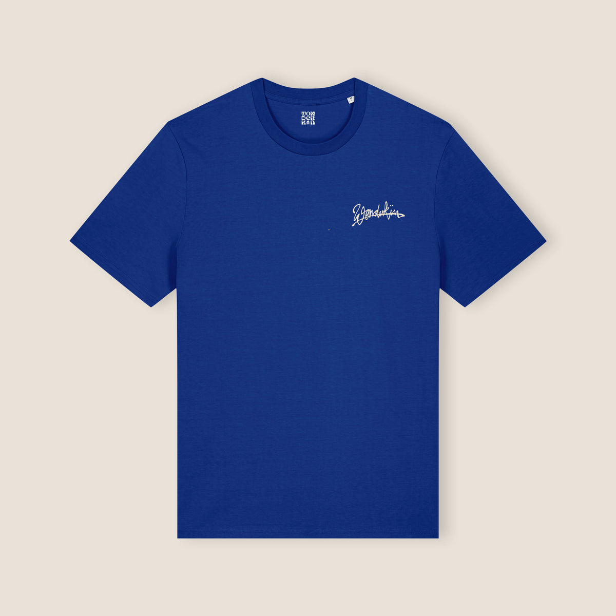 THE POP SIGNATURE TEE 180 // workwear blue & beige