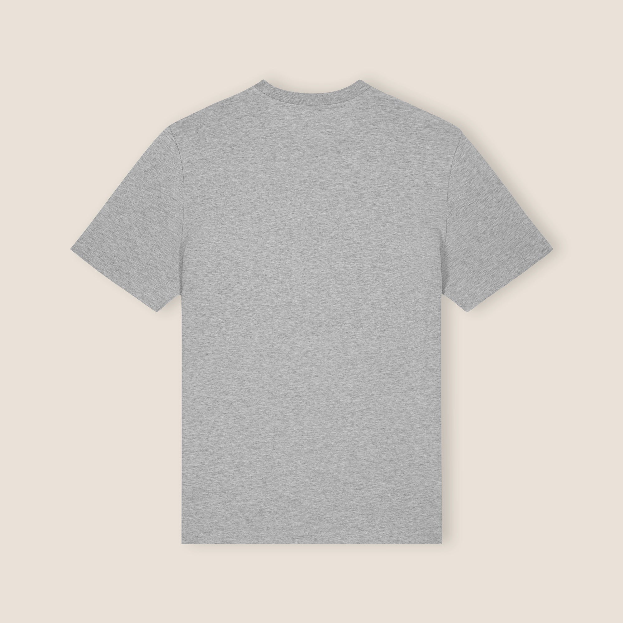 THE POP SIGNATURE TEE 180 // light heather grey & orange