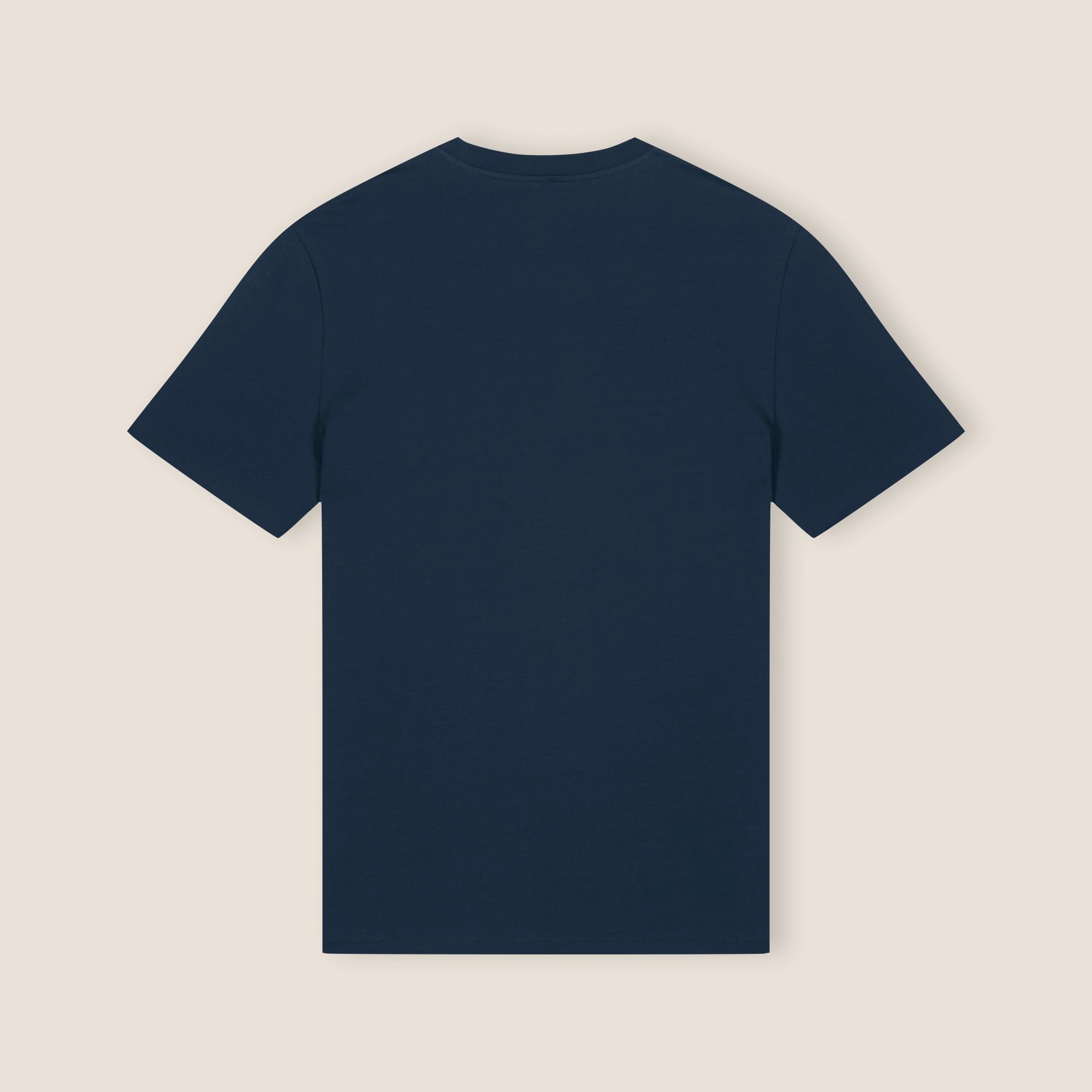 THE POP SIGNATURE TEE 180 // midnight blue & orange