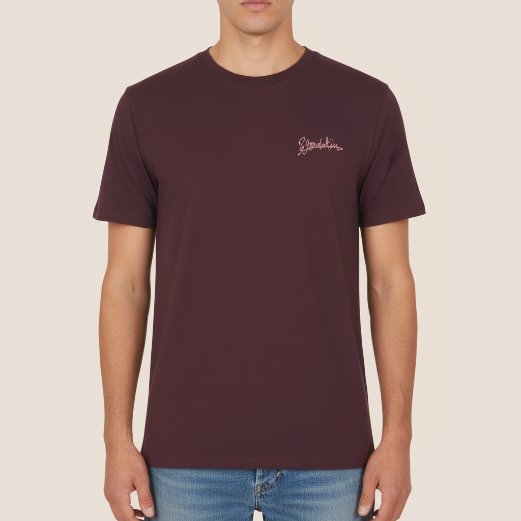 THE POP SIGNATURE TEE 180 // eggplant & pink