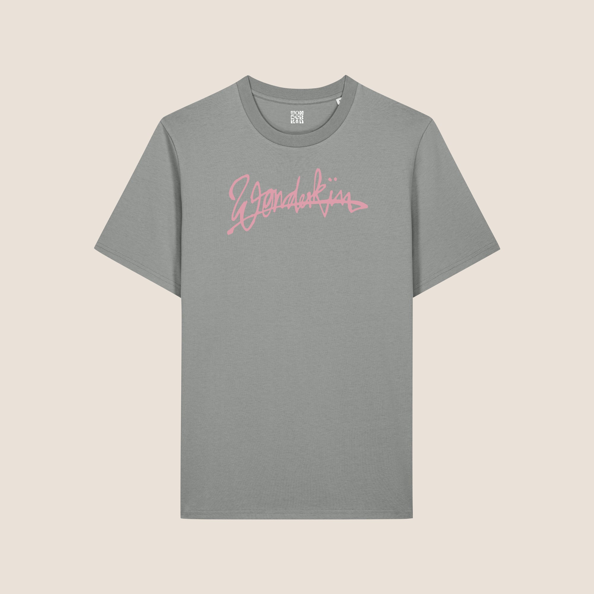 THE POP SIGNATURE TEE 180 // misty grey & pink