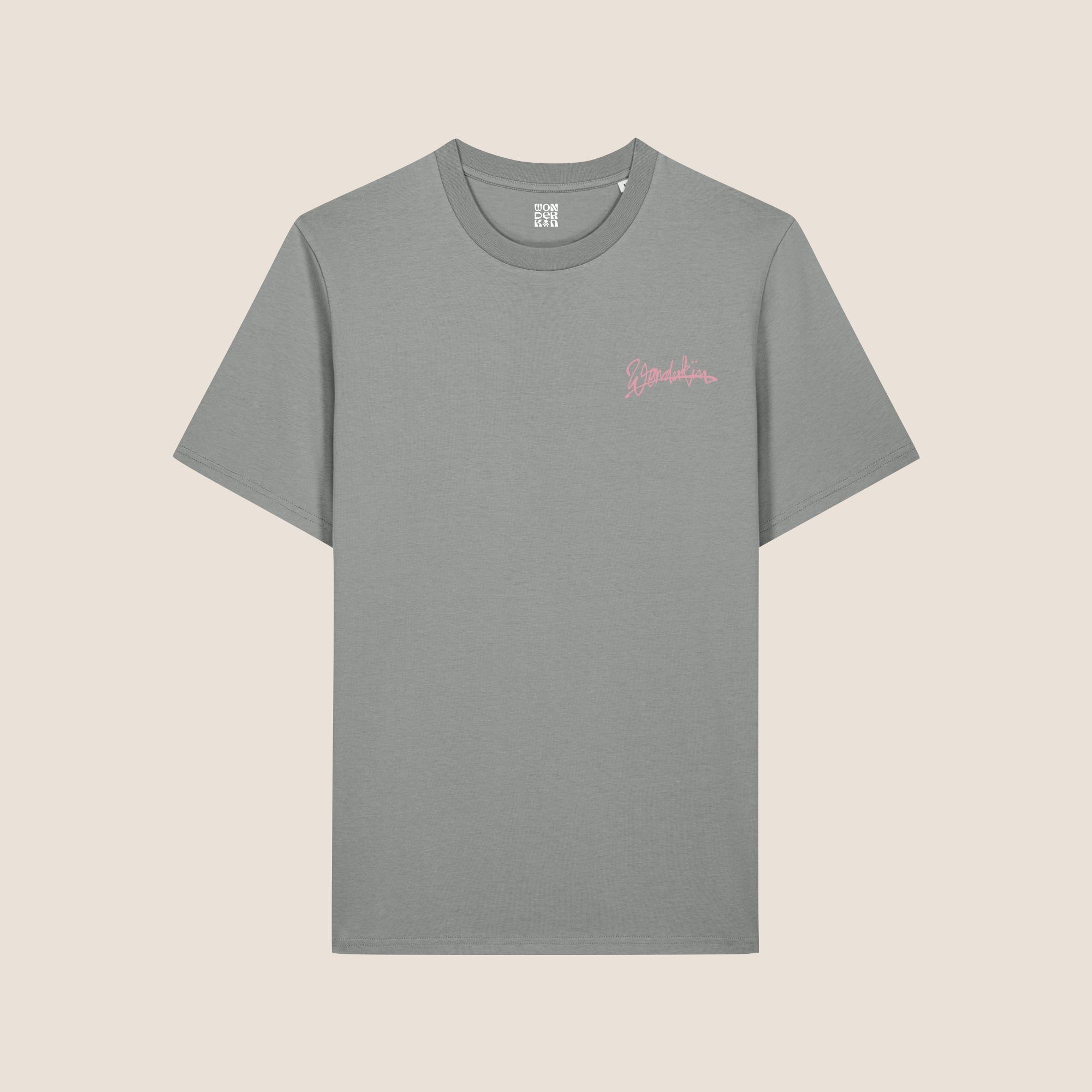 THE POP SIGNATURE TEE 180 // misty grey & pink