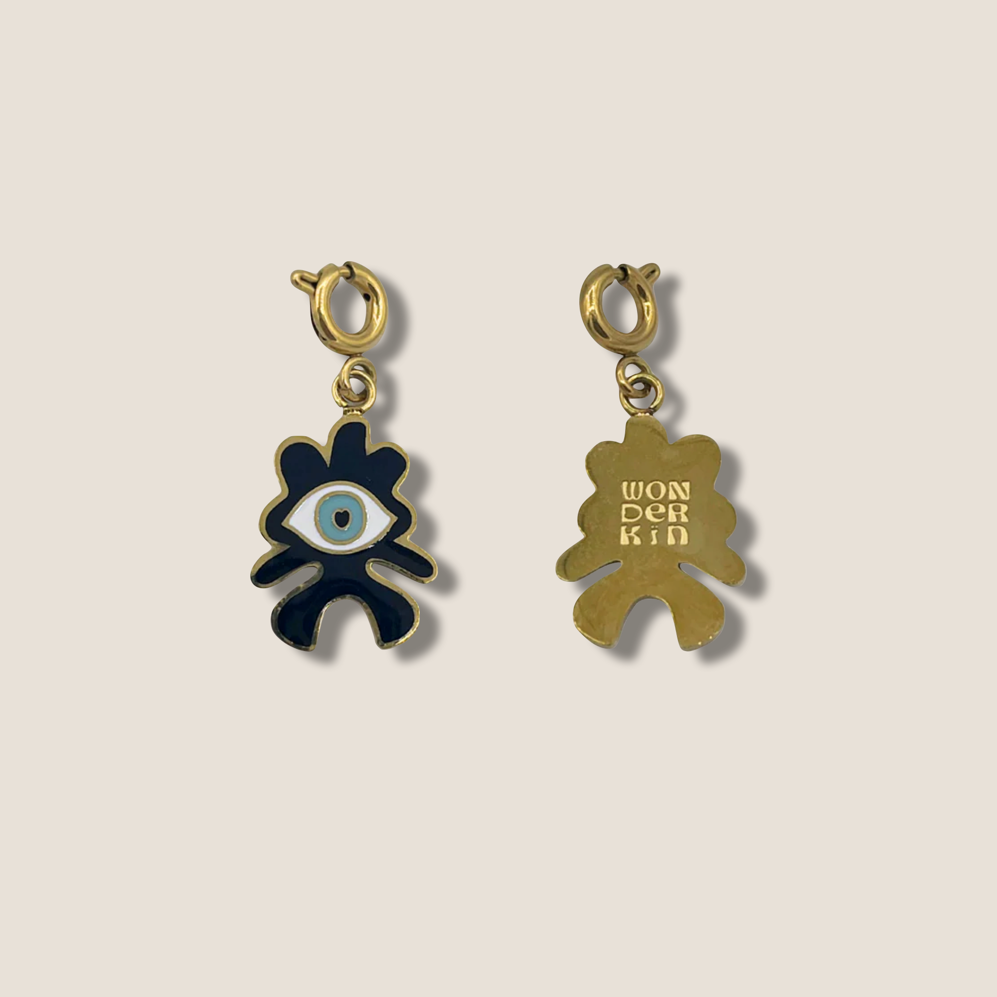 THE POPKIN CHARM // Gold plated & Black Enamel