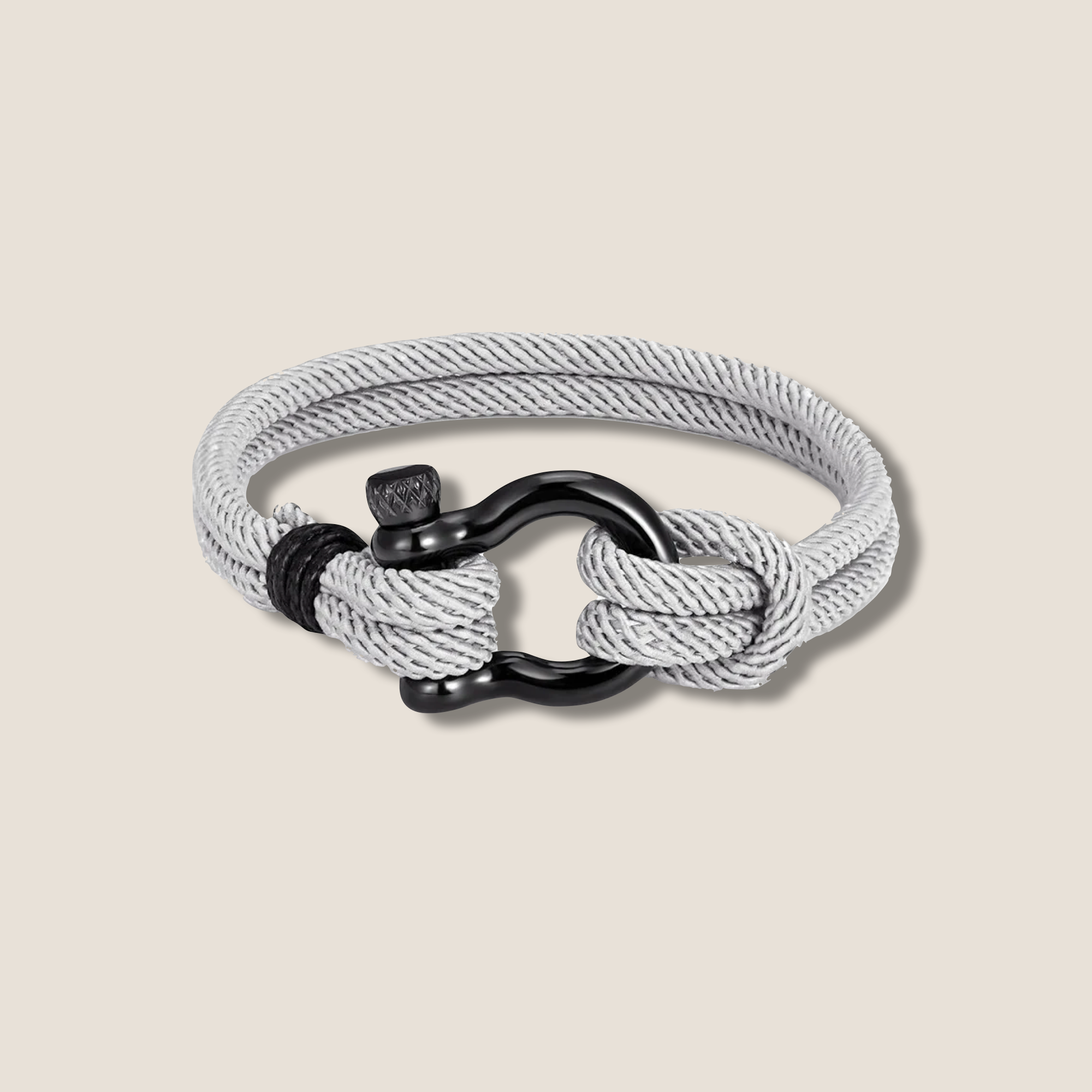 THE POP BLACK D BRACELET // light grey