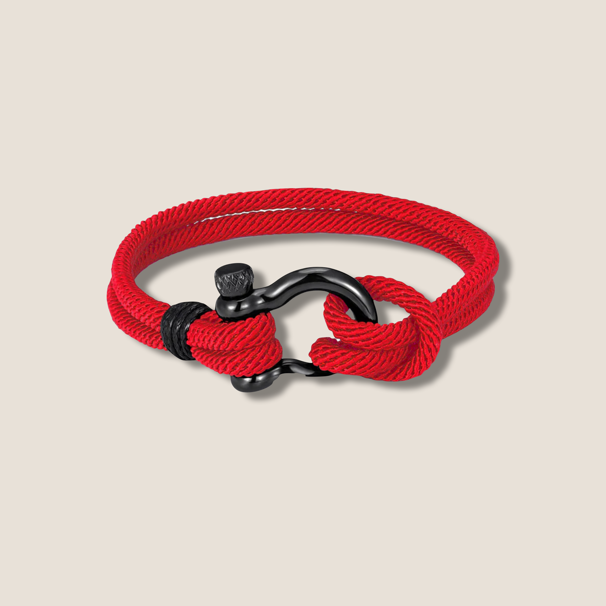 THE POP BLACK D BRACELET // deep red