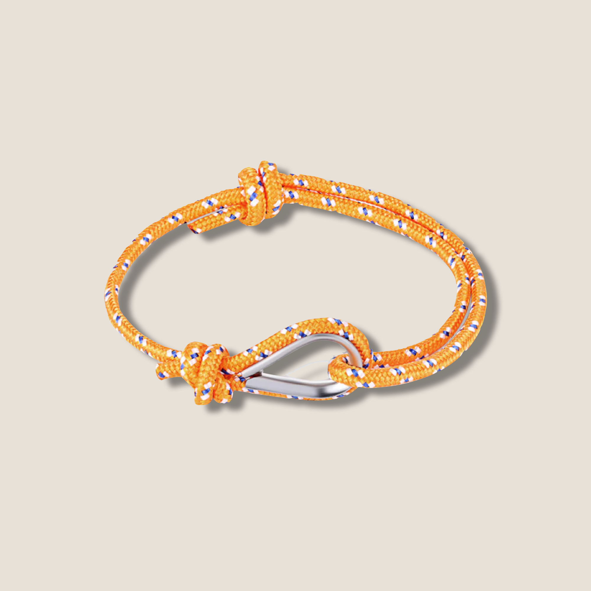 THE POP HOOK BRACELET // orange white