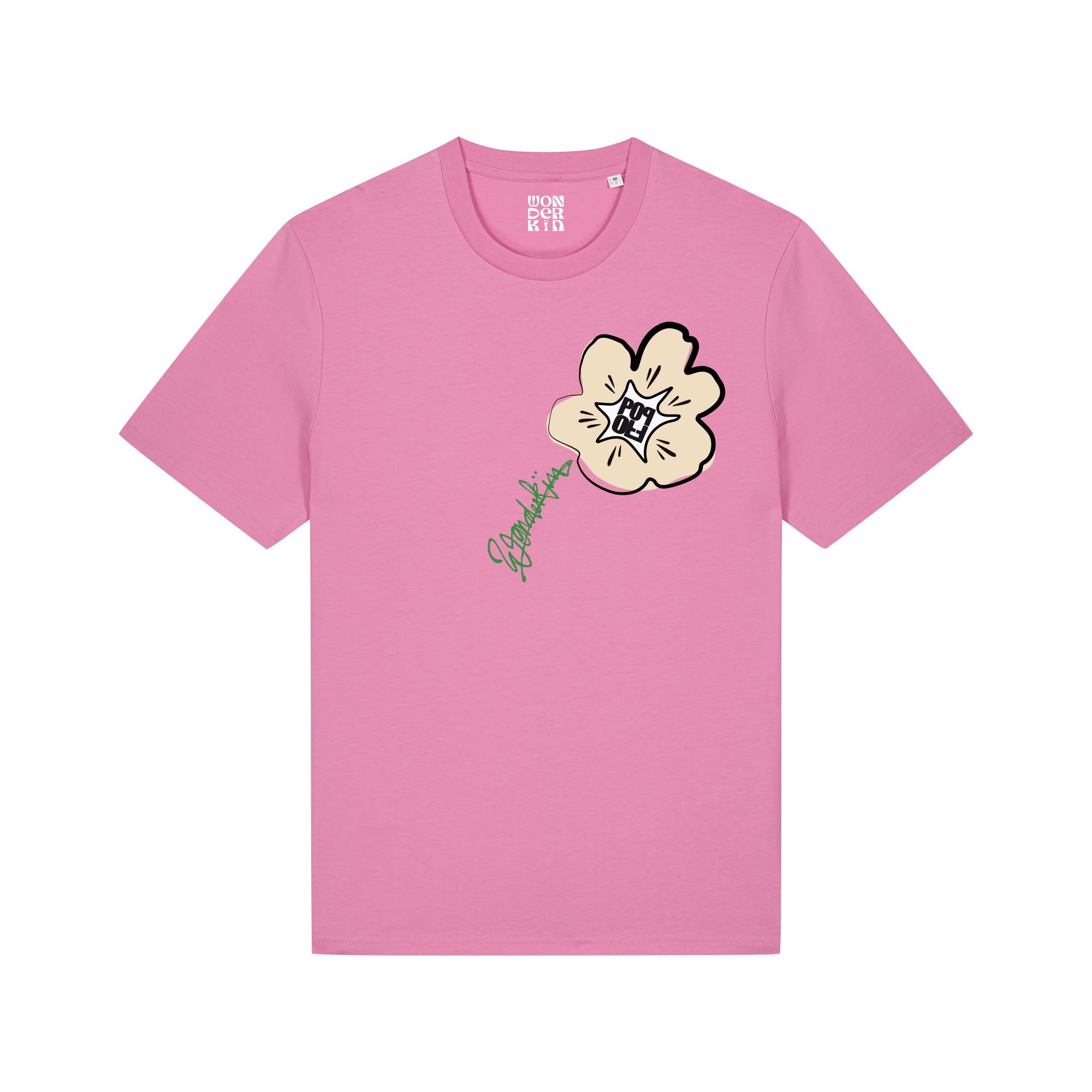 THE POWER POP STREET TEE 180 // bubble gum powder green