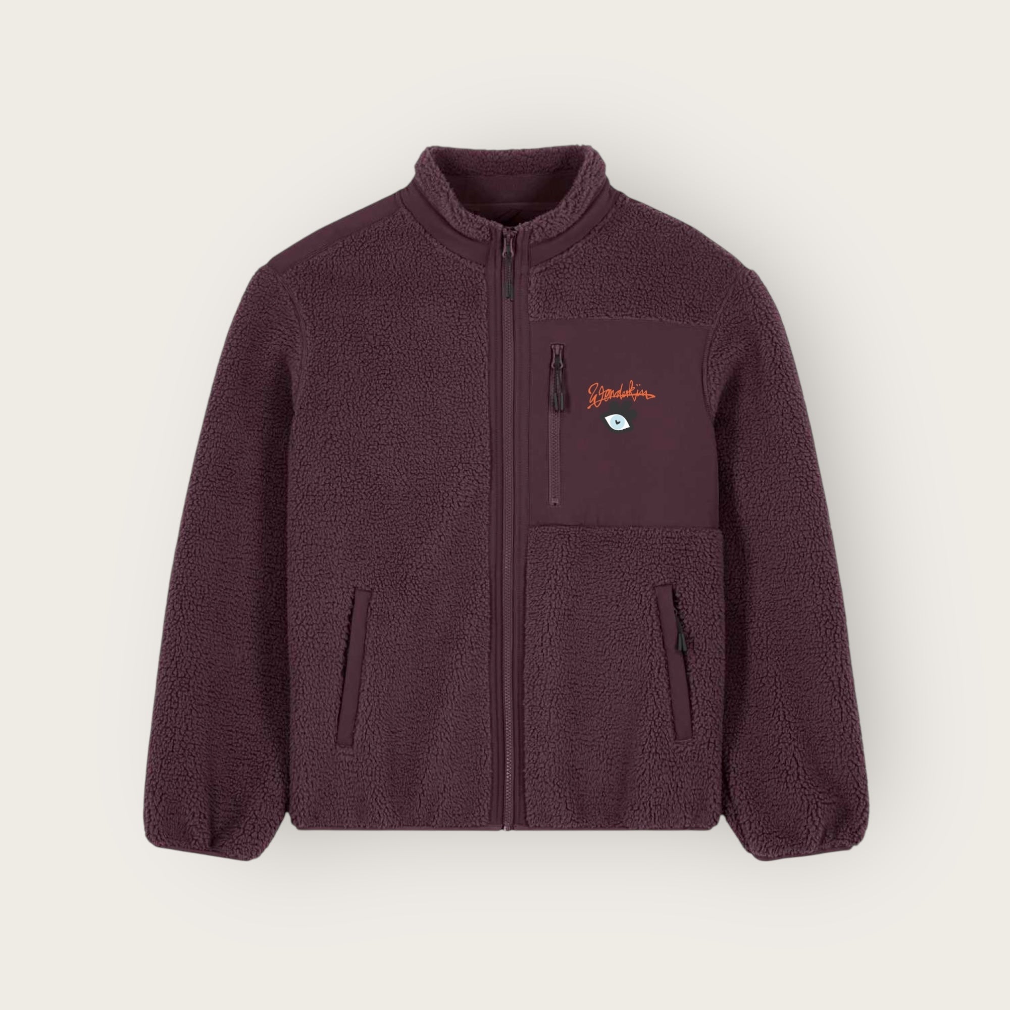 THE POP-SEE FLEECE JACKET // eggplant brown