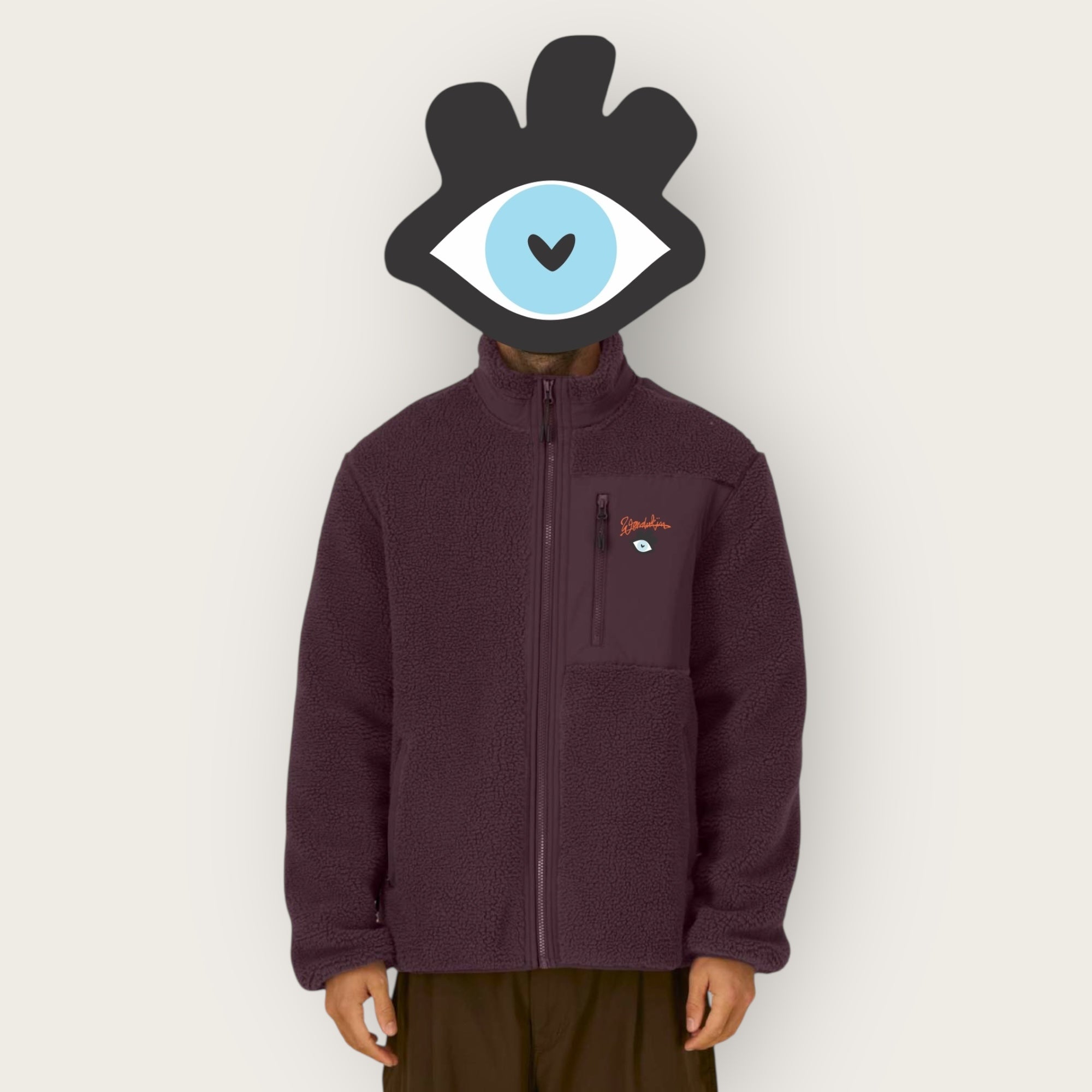 THE POP-SEE FLEECE JACKET // eggplant brown