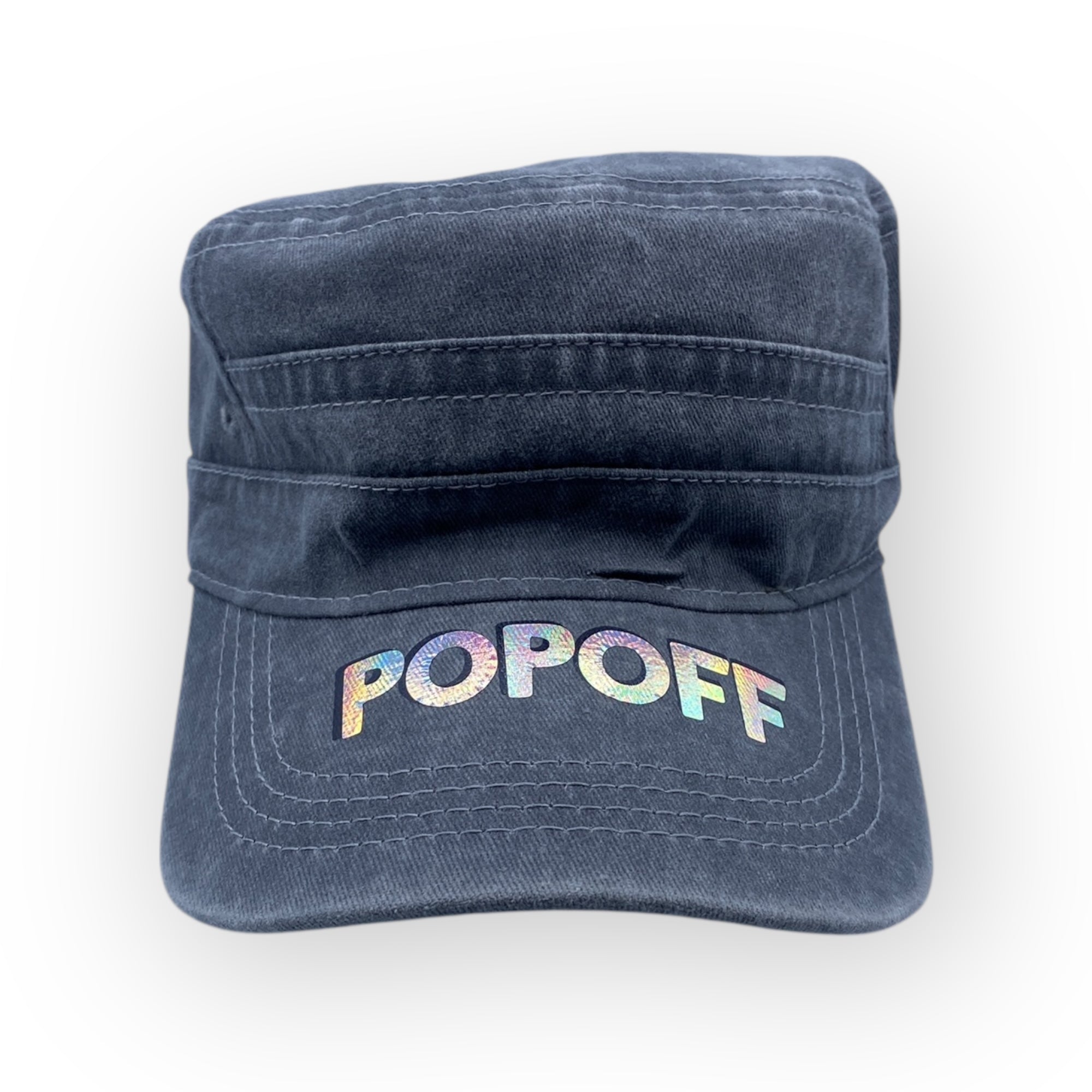 THE POP-OFF CADET CAP // Grey + Holo