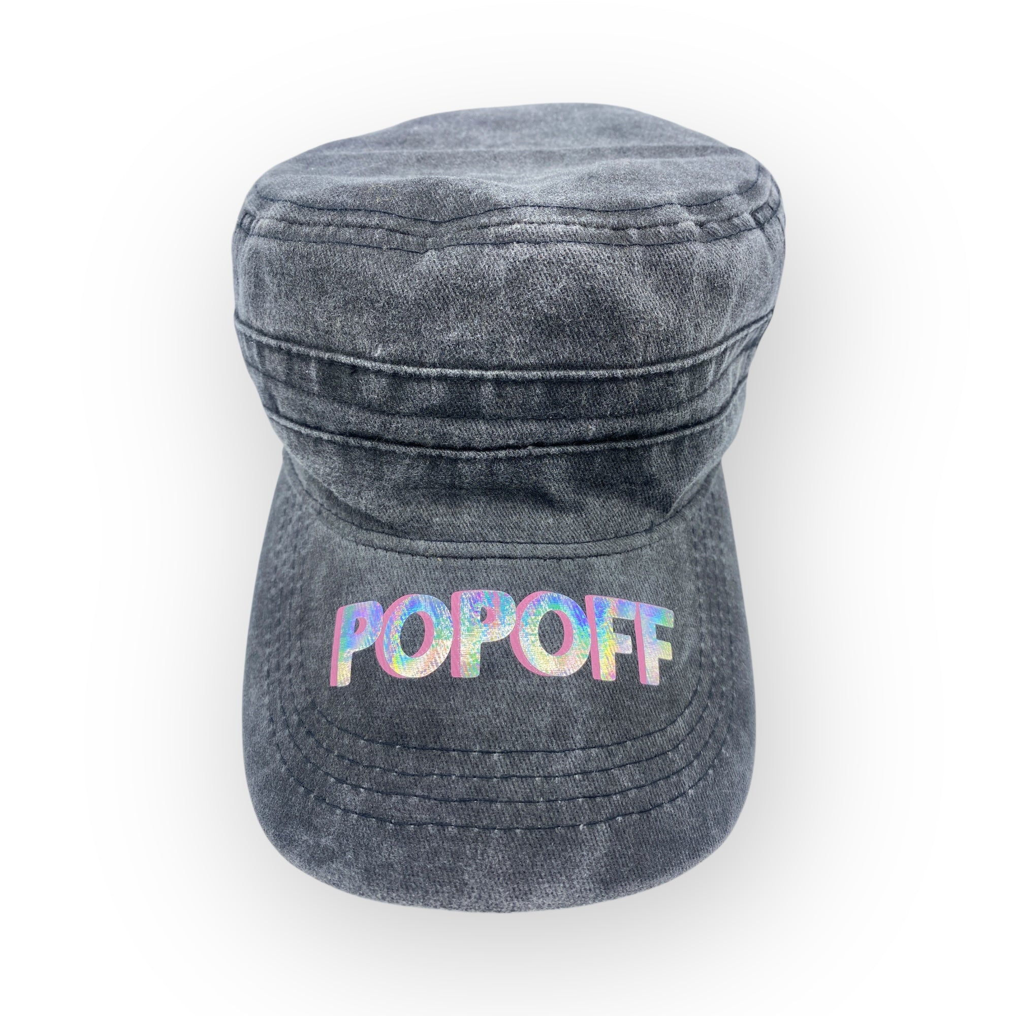 THE POP-OFF CADET CAP // Grey + Holo