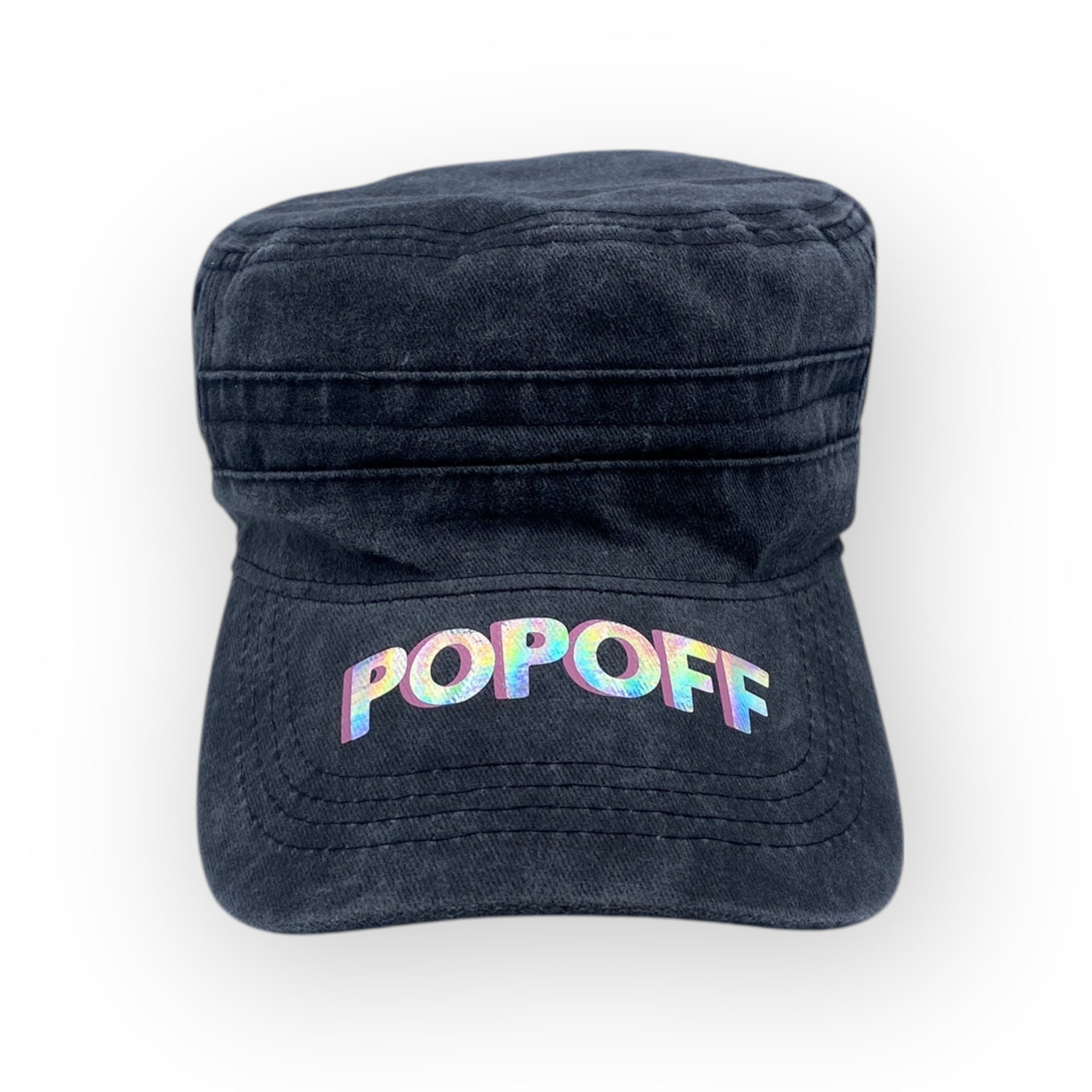 THE POP-OFF CADET CAP //Black + Holo