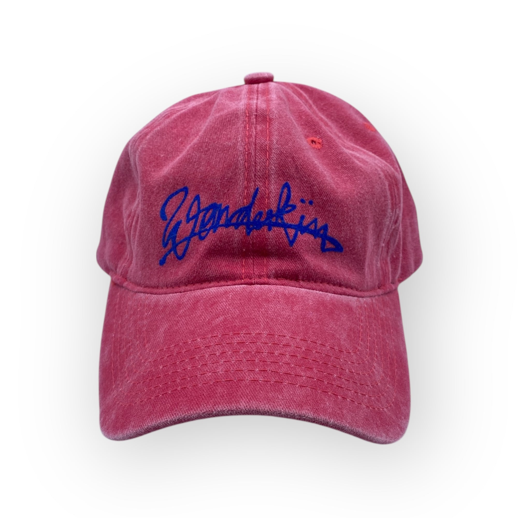 THE POP VINTAGE STREET LOGO CAP // Dark Red & Blue