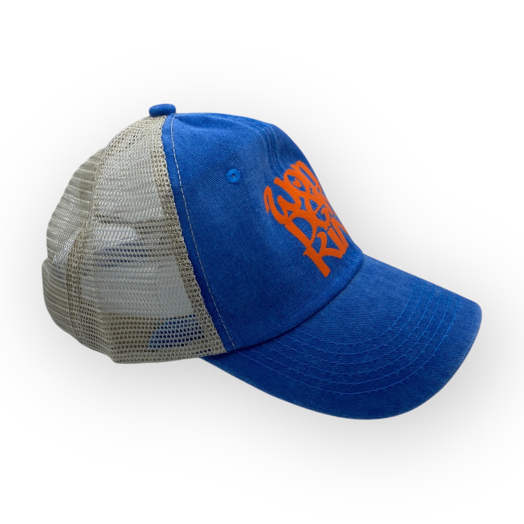 THE POP MESH BASEBALL CAP // Blue & Orange