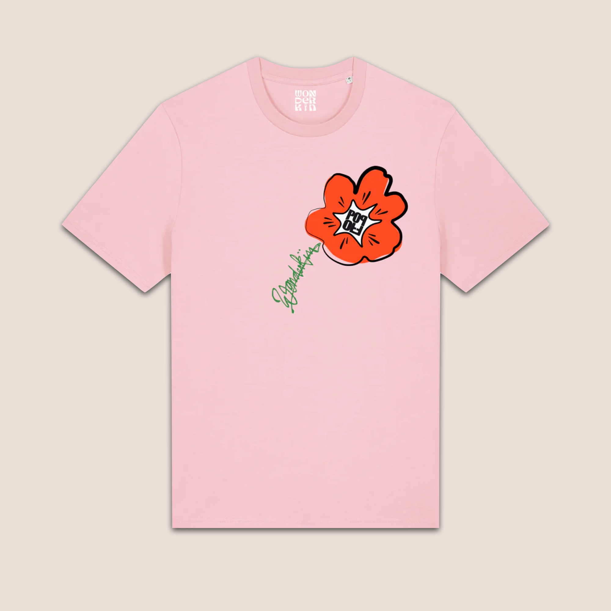 THE POWER POP STREET TEE 180 // light pink orange green
