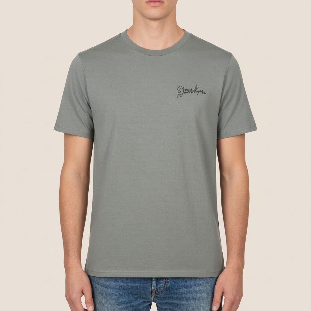 THE LOVER STATEMENT TEE 180 // misty grey & orange