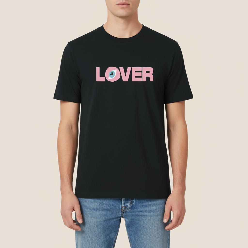 THE LOVER TEE 180 // black and pink