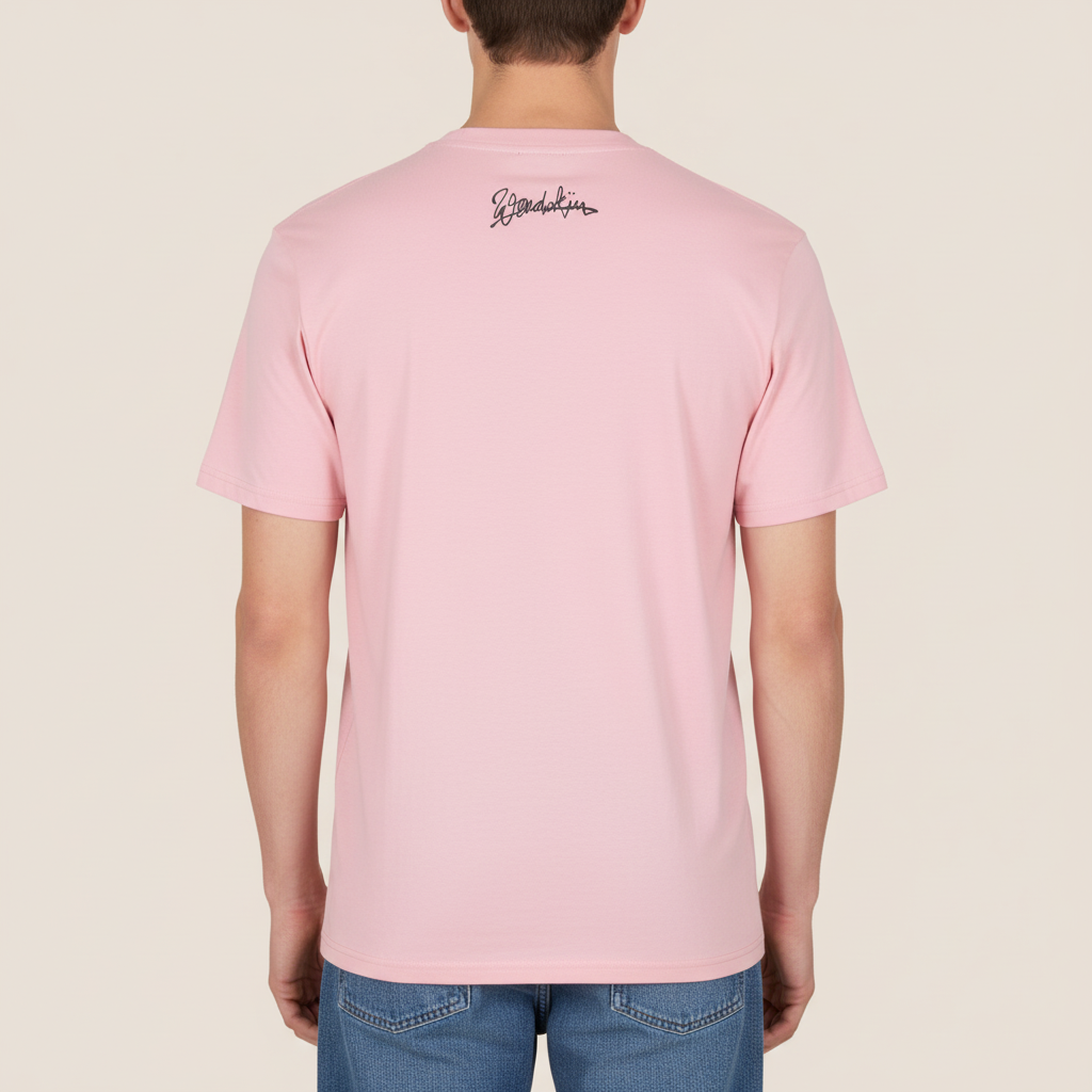 THE LOVER TEE 180 // cotton pink & faded black