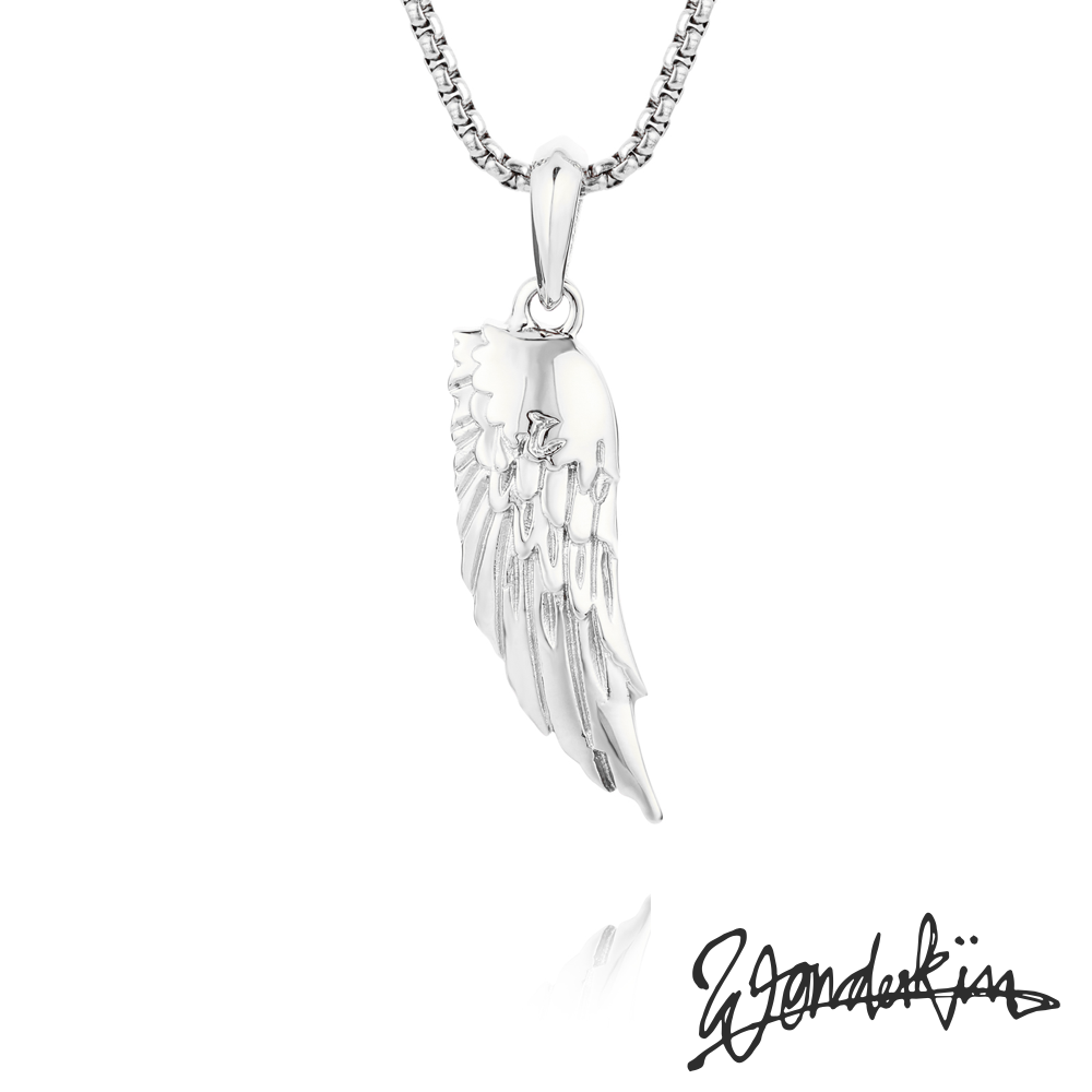 THE POP OFF WING NECKLACE / silver