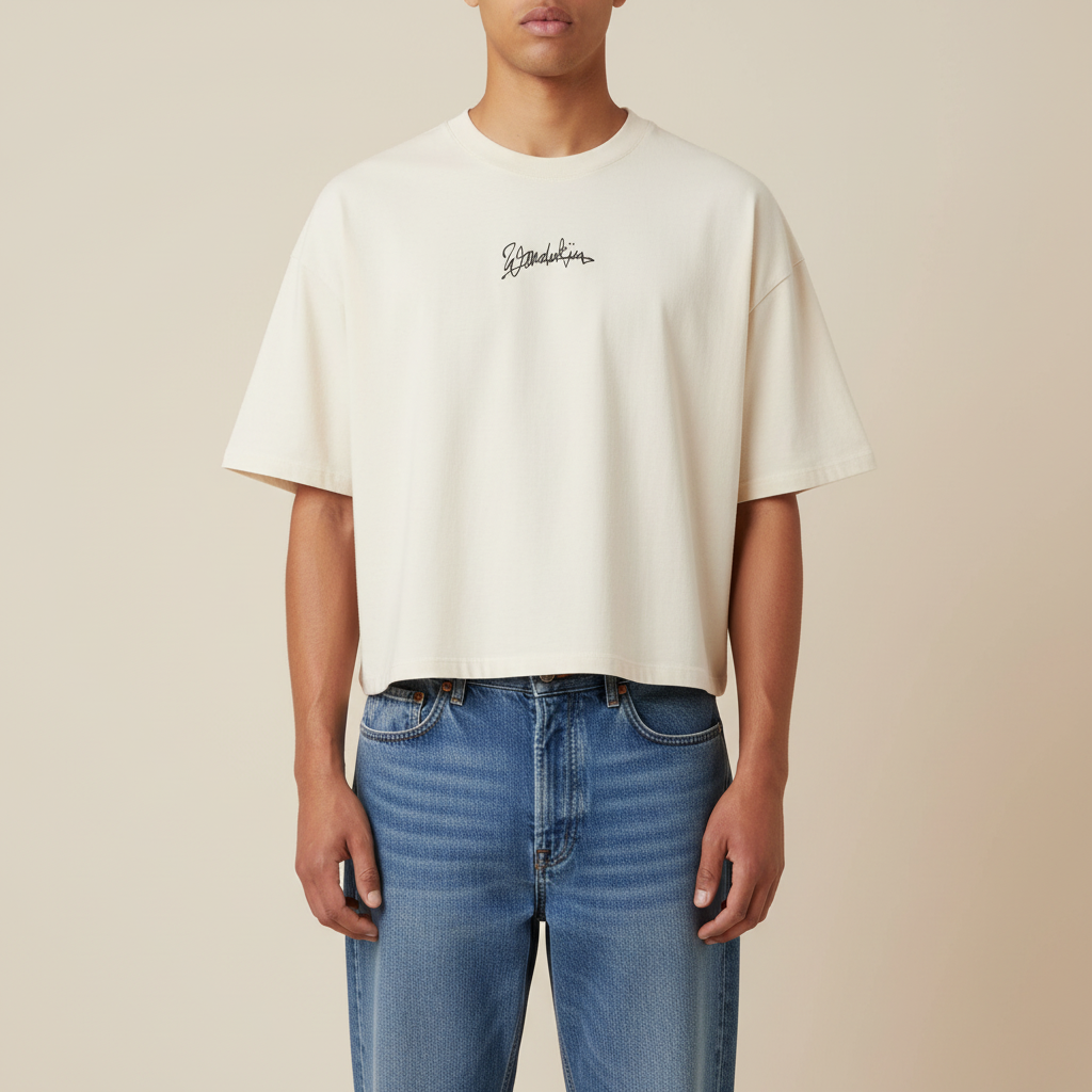 THE POPSEE EYE TEE 200 // natural raw & faded black