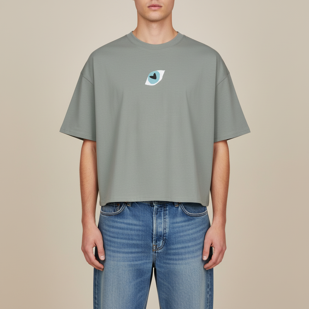 THE POPSEE SIGNATURE TEE 200 // misty grey & faded black