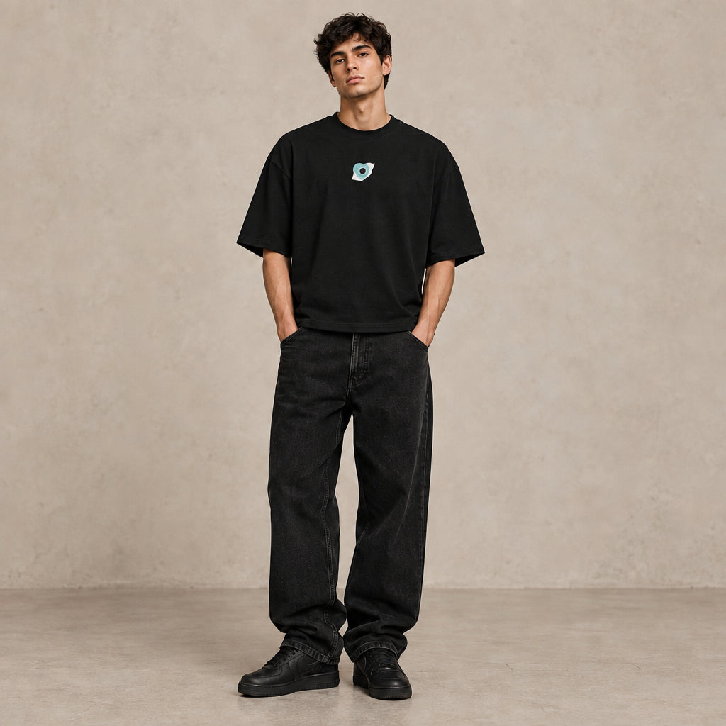 THE POPSEE SIGNATURE TEE 200 // black & off white