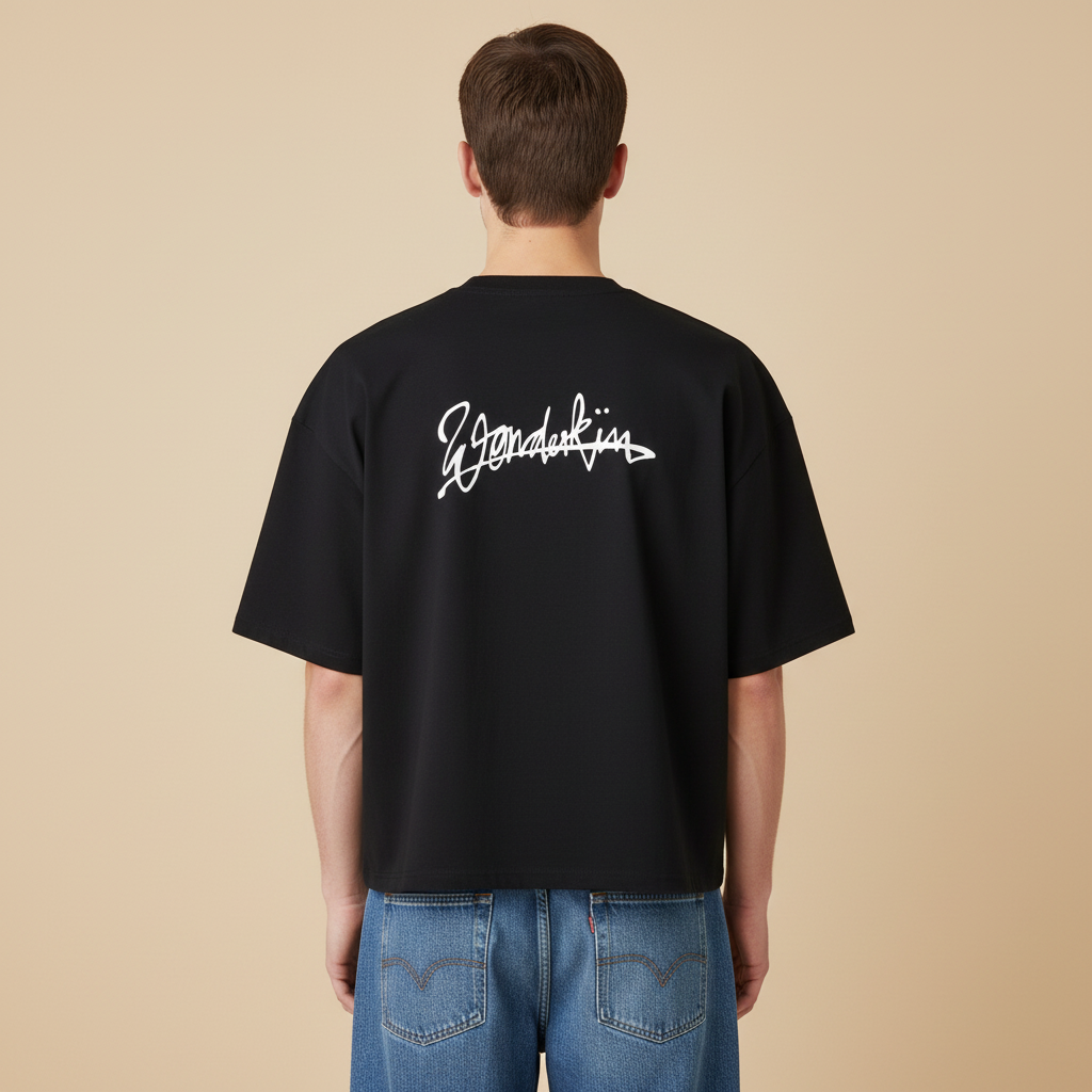 THE POPSEE SIGNATURE TEE 200 // black & off white