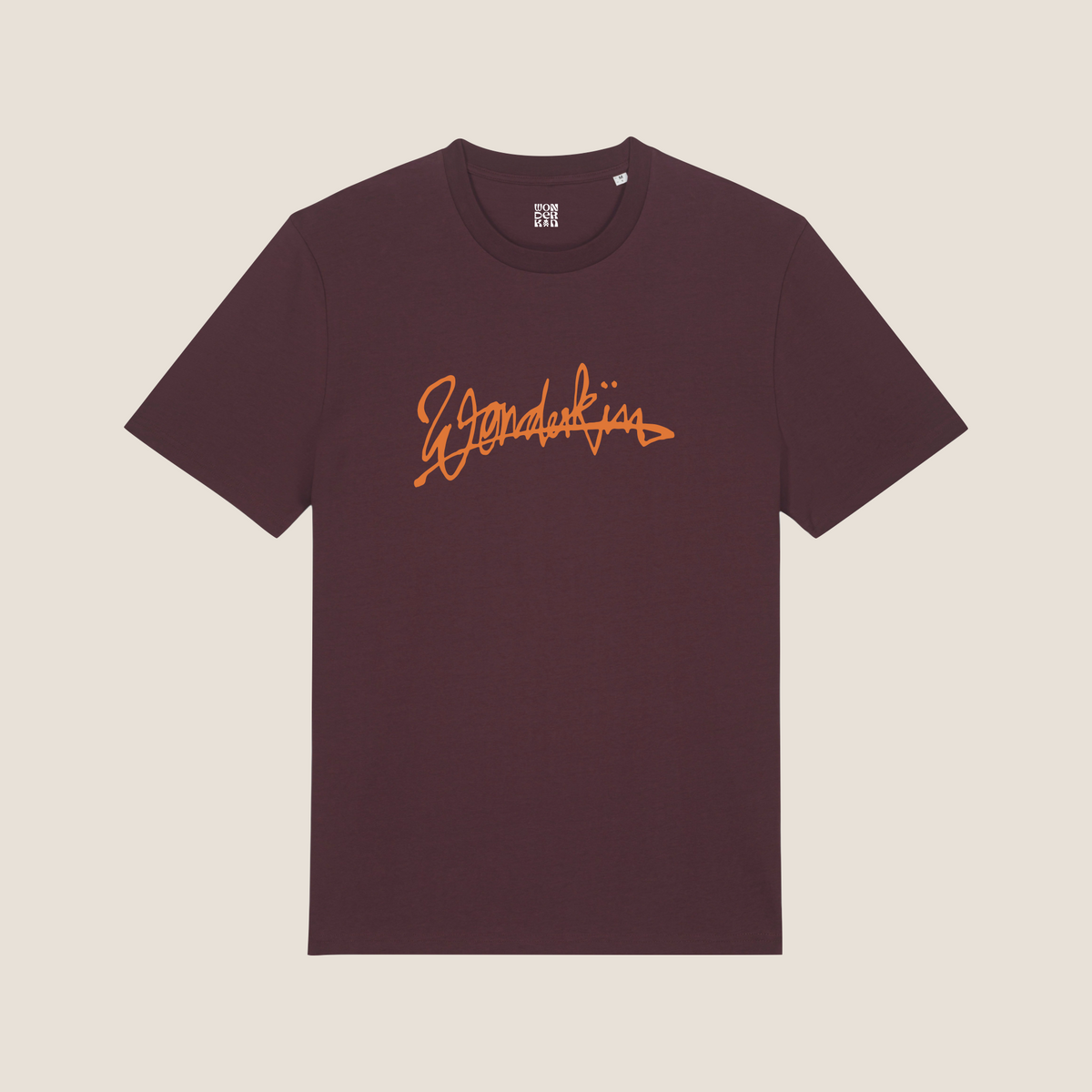 THE POP SIGNATURE TEE SS 180 // red brown & orange