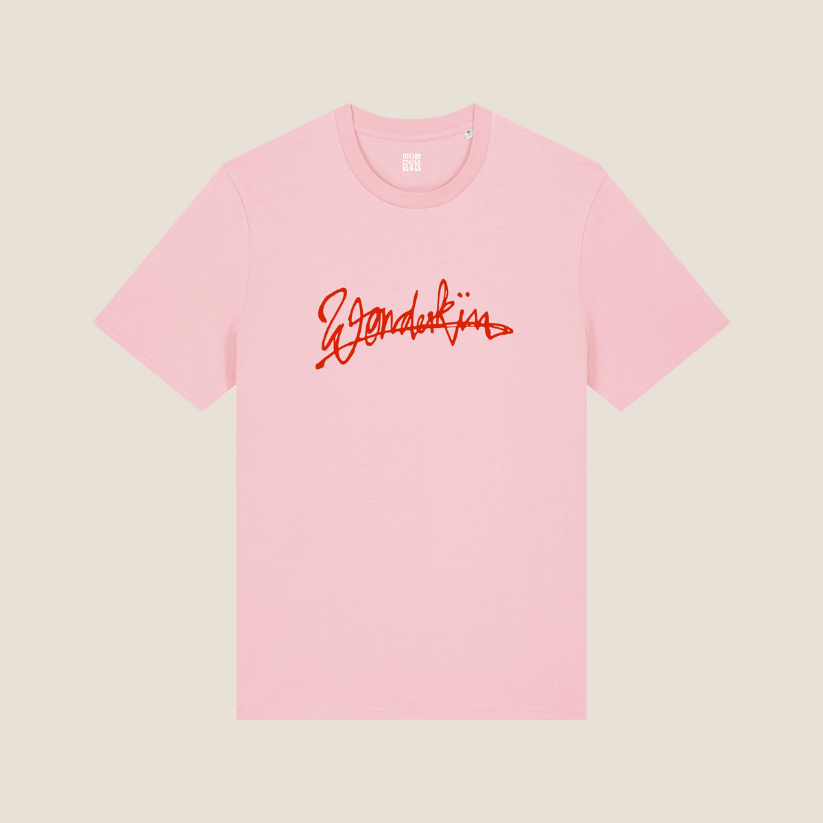 THE POP SIGNATURE TEE SS 180 // cotton pink & red