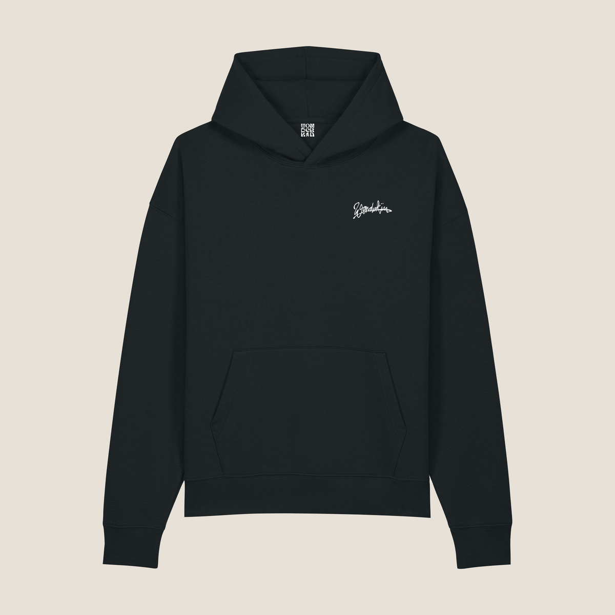THE POP SIGNATURE HOODIE 280 // black & white