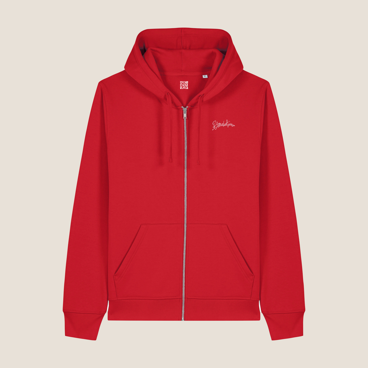 THE POP SIGNATURE ZIP HOODIE 280 // red & pink