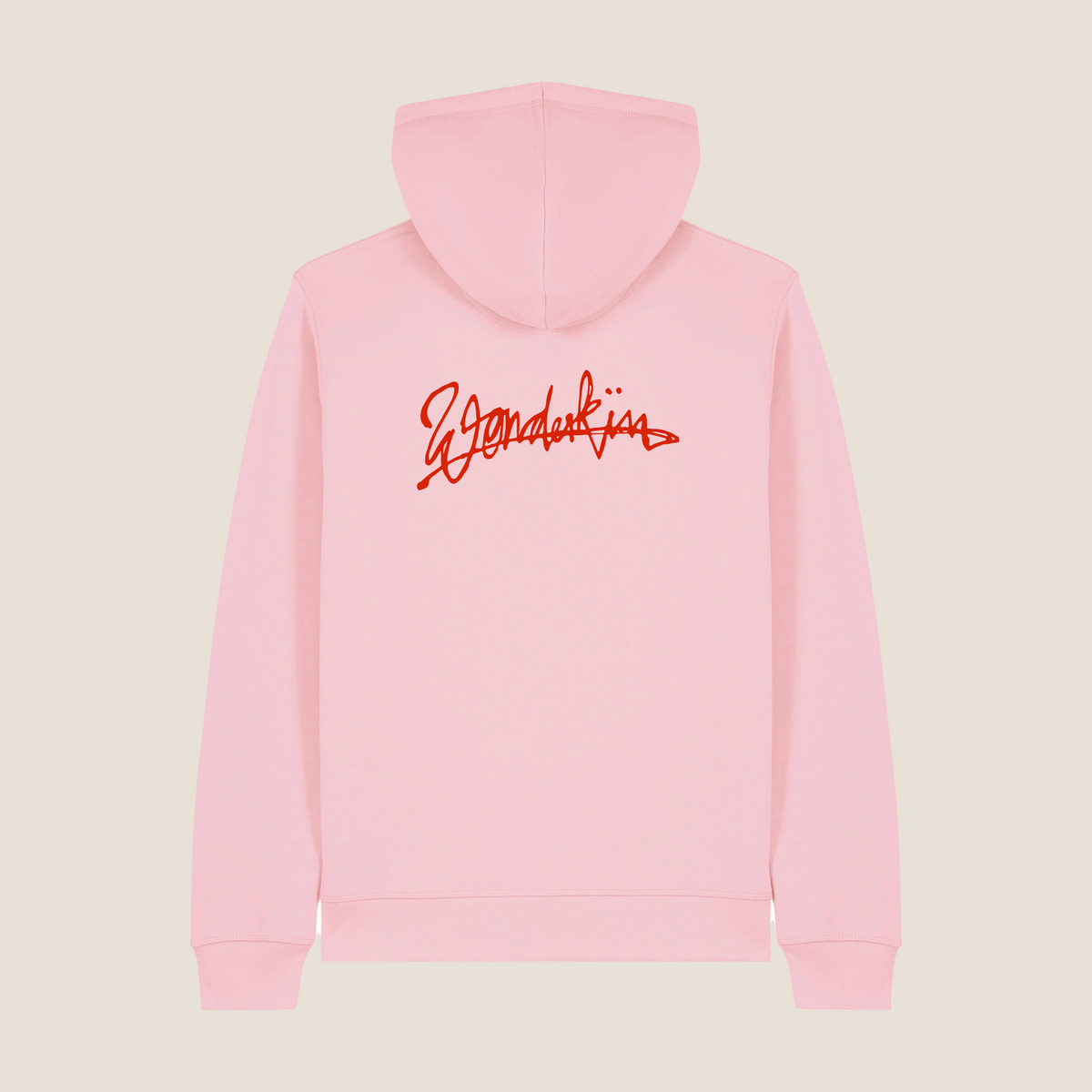 THE POP SIGNATURE ZIP HOODIE 280 // cotton pink & red