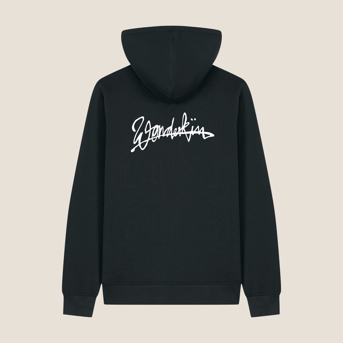 THE POP SIGNATURE ZIP HOODIE 280 // black & white