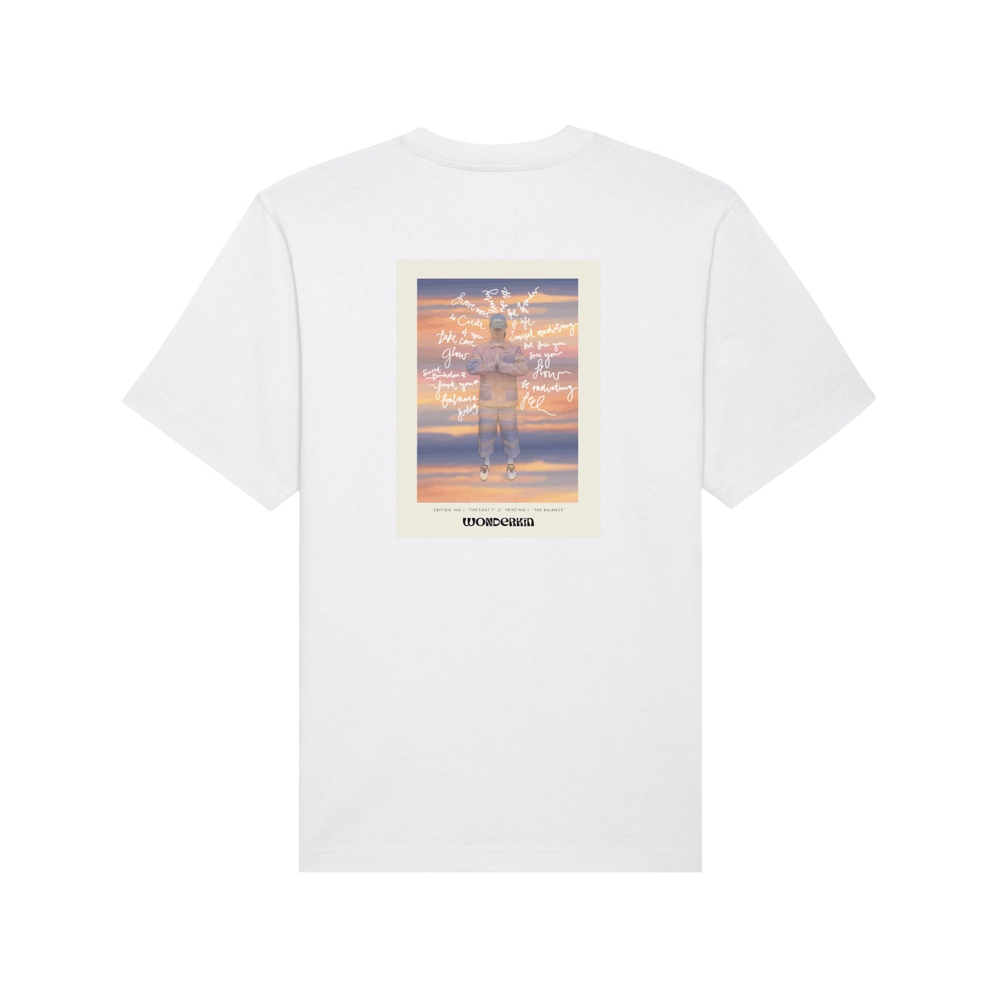 THE POP TEE 240 // white with the balance artwork