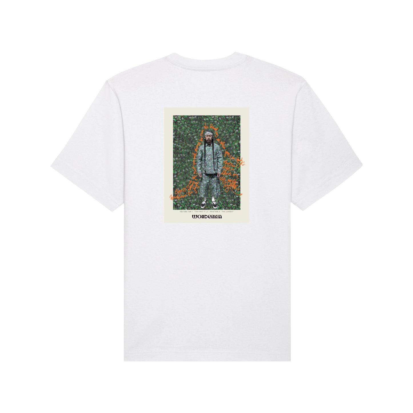 THE POP TEE 240 // white with the Jungle artwork
