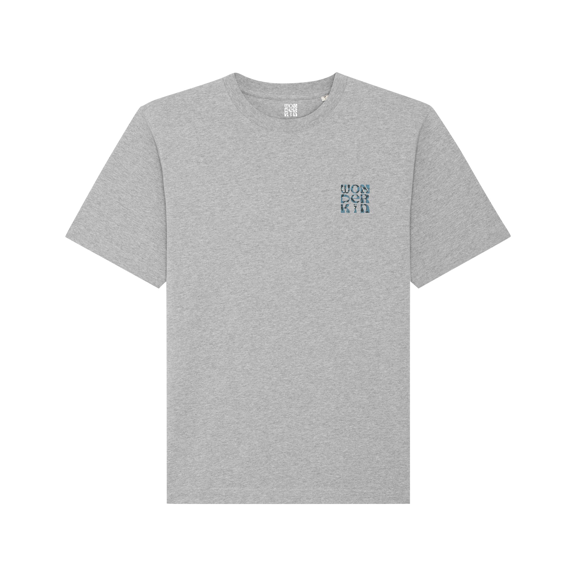 THE POP TEE 240  // heather grey with the play artwork