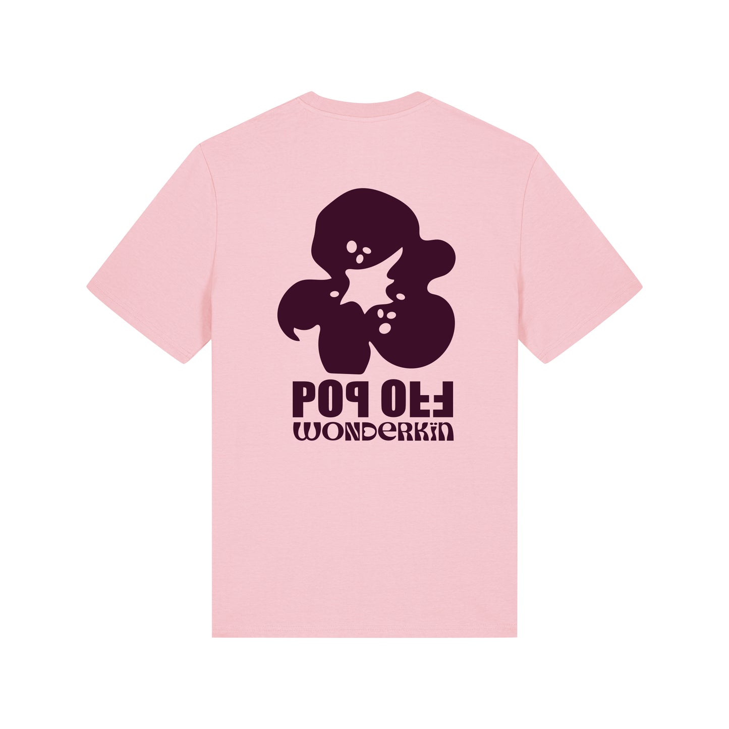 THE POP TEE 180 // light pink with burgundy