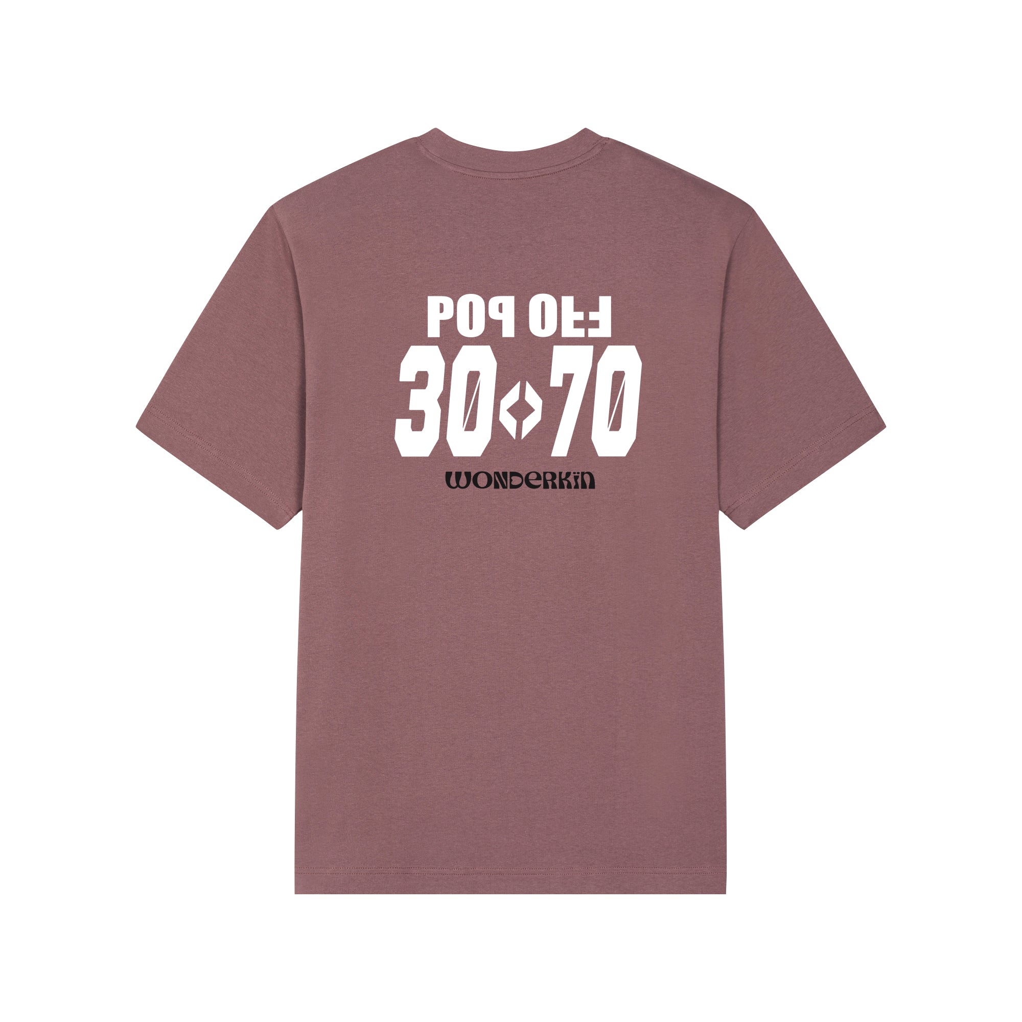 THE POP TEE 240  // mauve with black and white