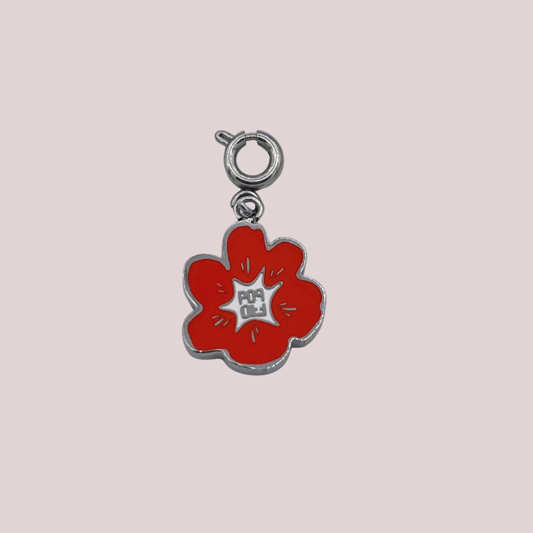 THE POP BLOOM // Steel & Red Enamel