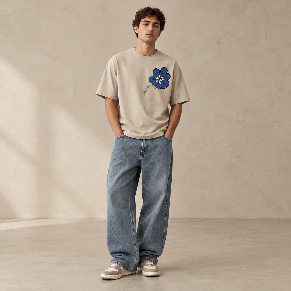 THE POWER POP SIGNATURE TEE 180 // clay blue green