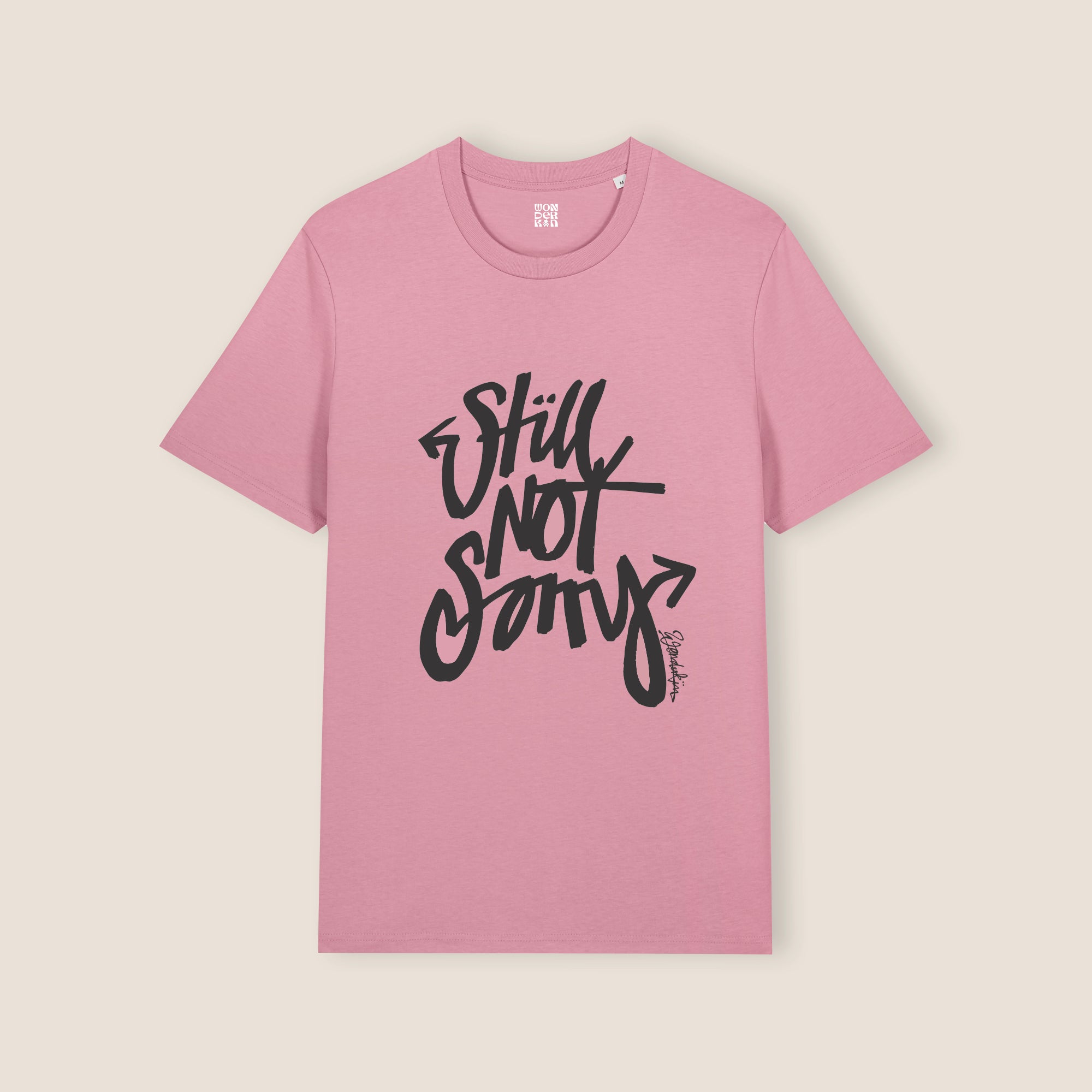 THE STILL NOT SORRY TEE 180 // lilac grey & faded black