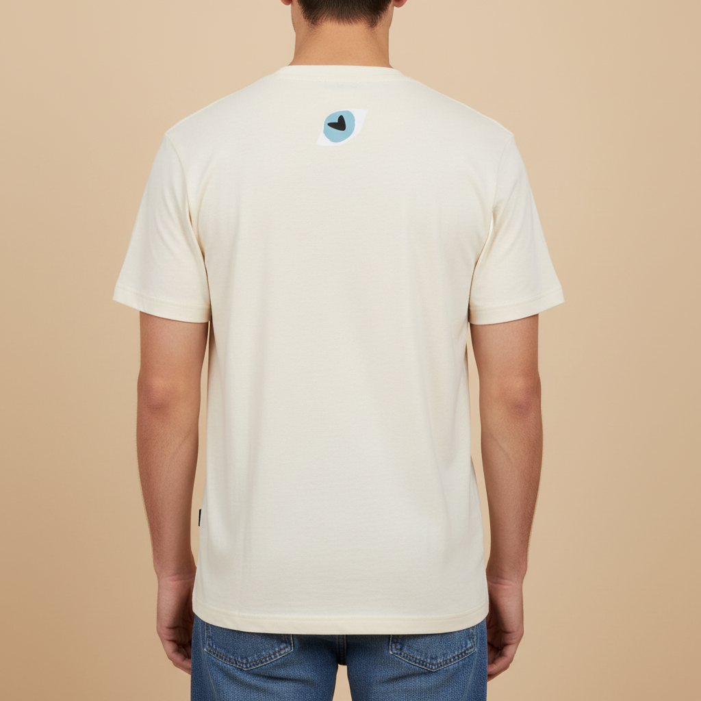 THE STILL NOT SORRY TEE 180 // natural raw & blue