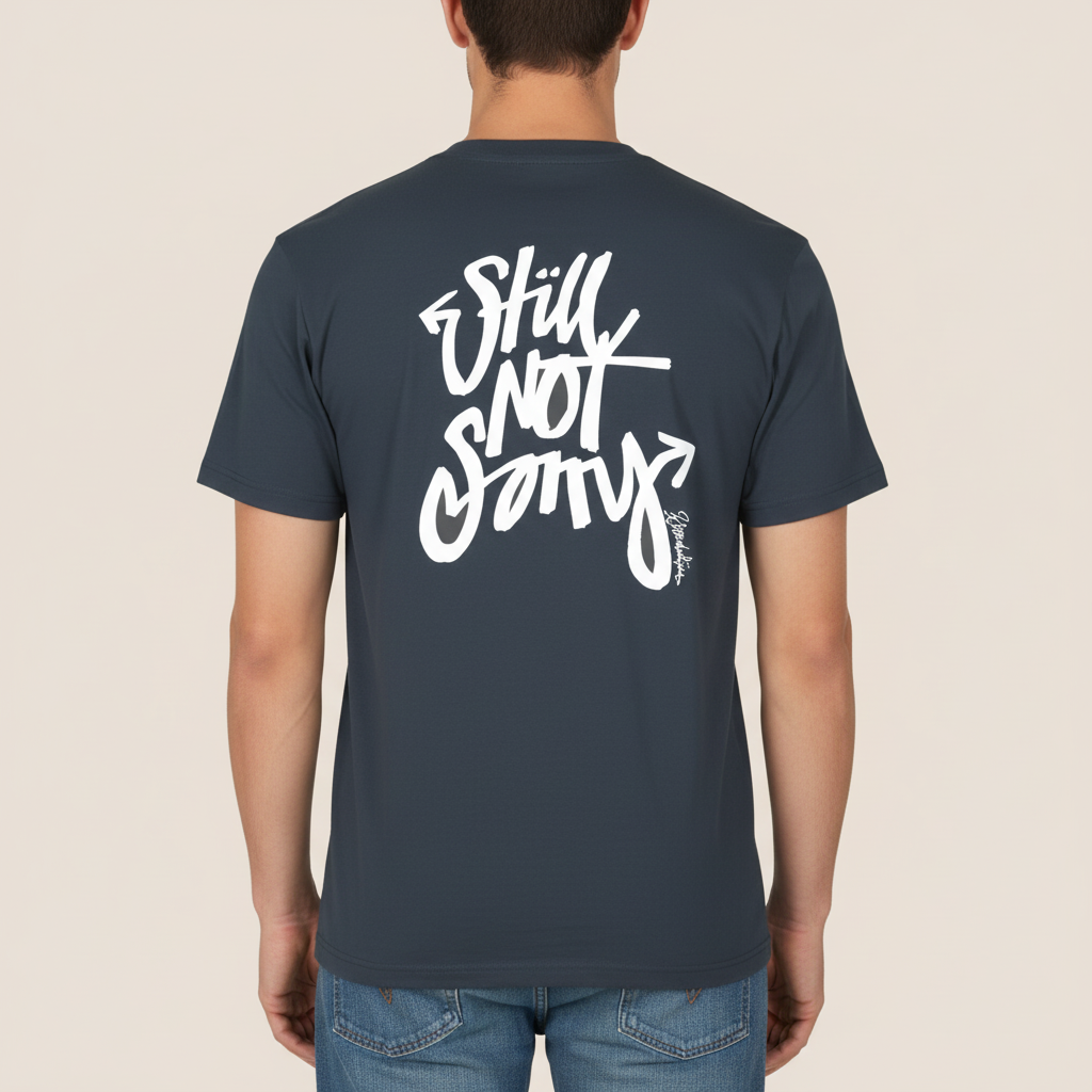 THE POP STILL TEE 180 // india ink & white