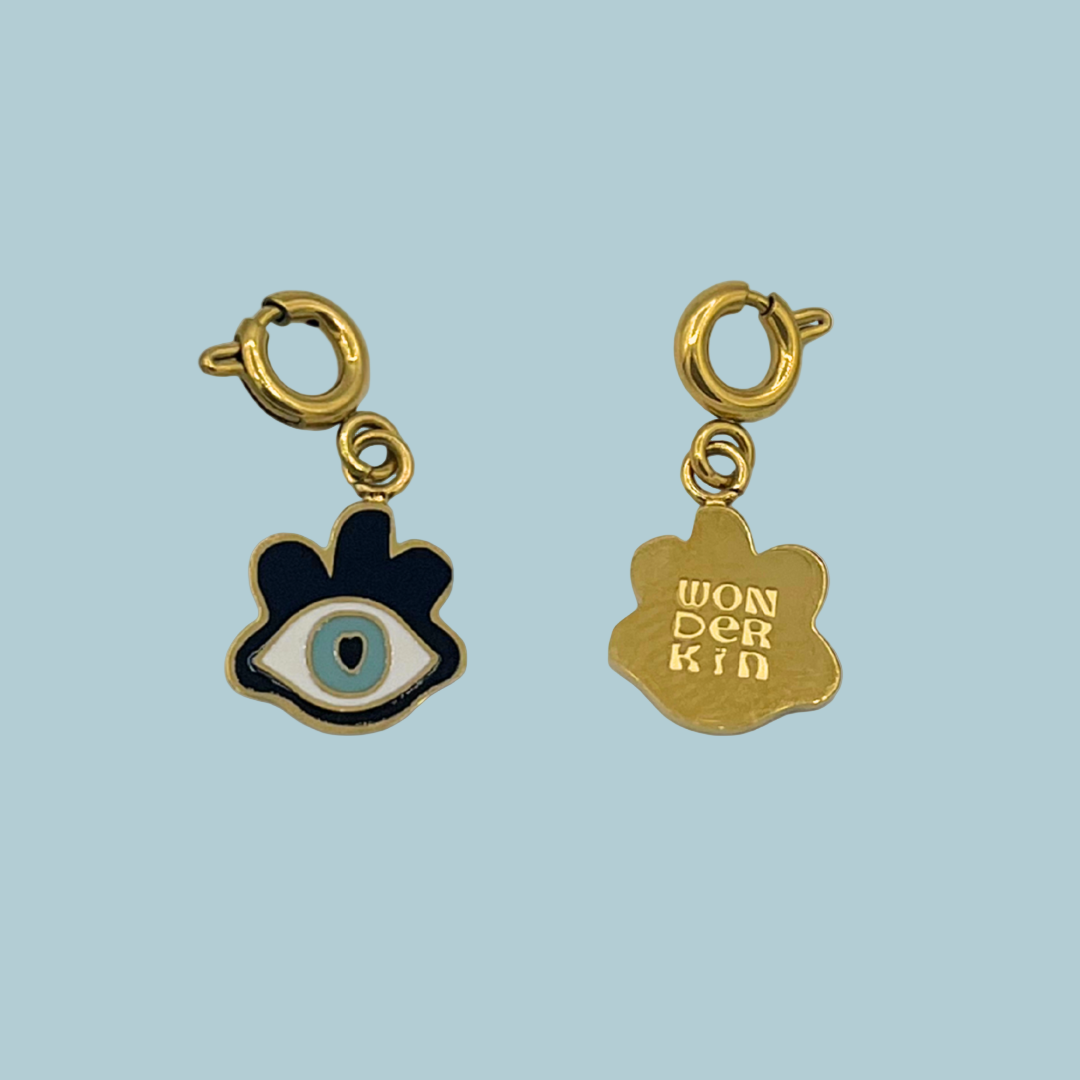 THE POPSEE CHARM // Goldplated & Black Enamel
