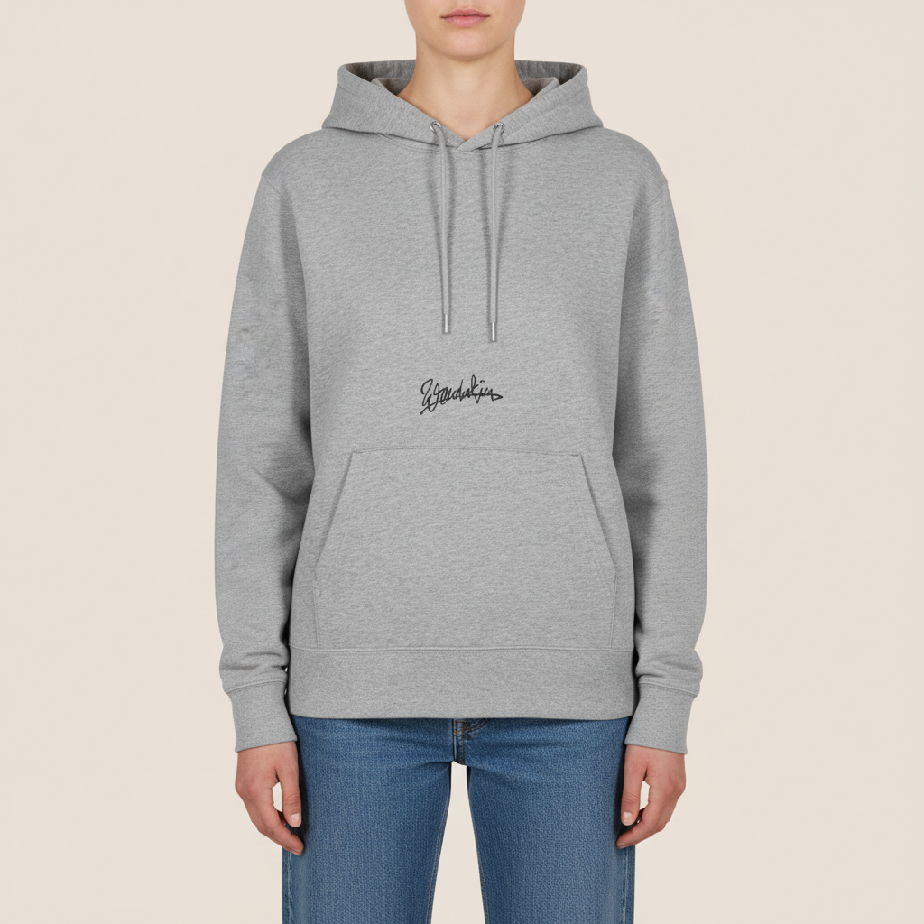 THE BLSNS HOODIE 350 // light grey & faded black