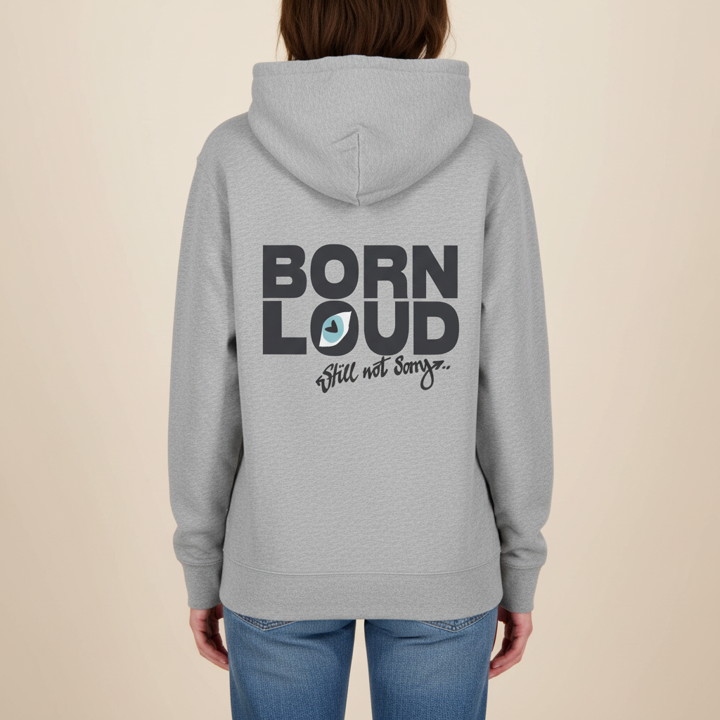 THE BLSNS HOODIE 350 // light grey & faded black